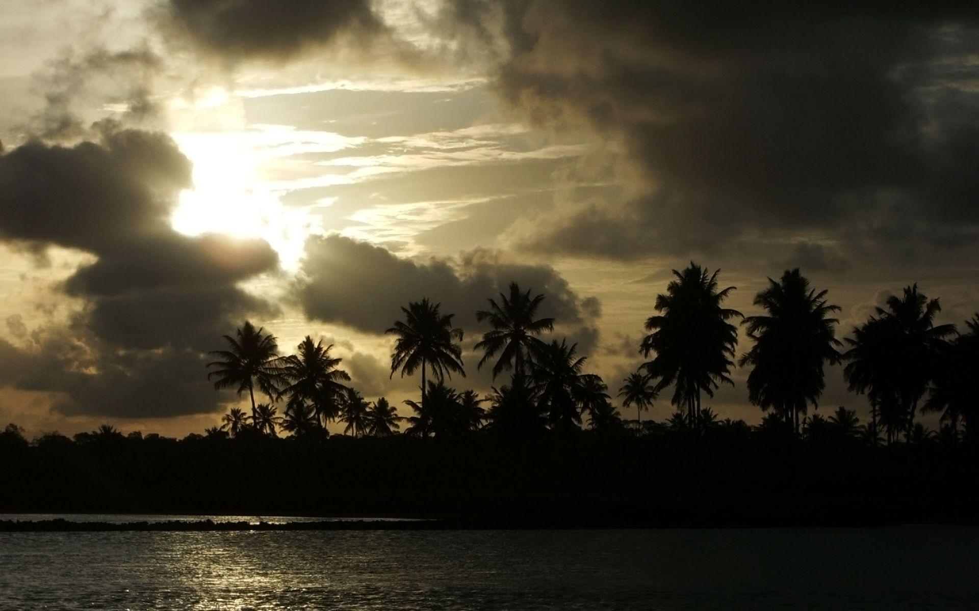 1920x1200 Yellow sunset over the Brazilian beach wallpaper