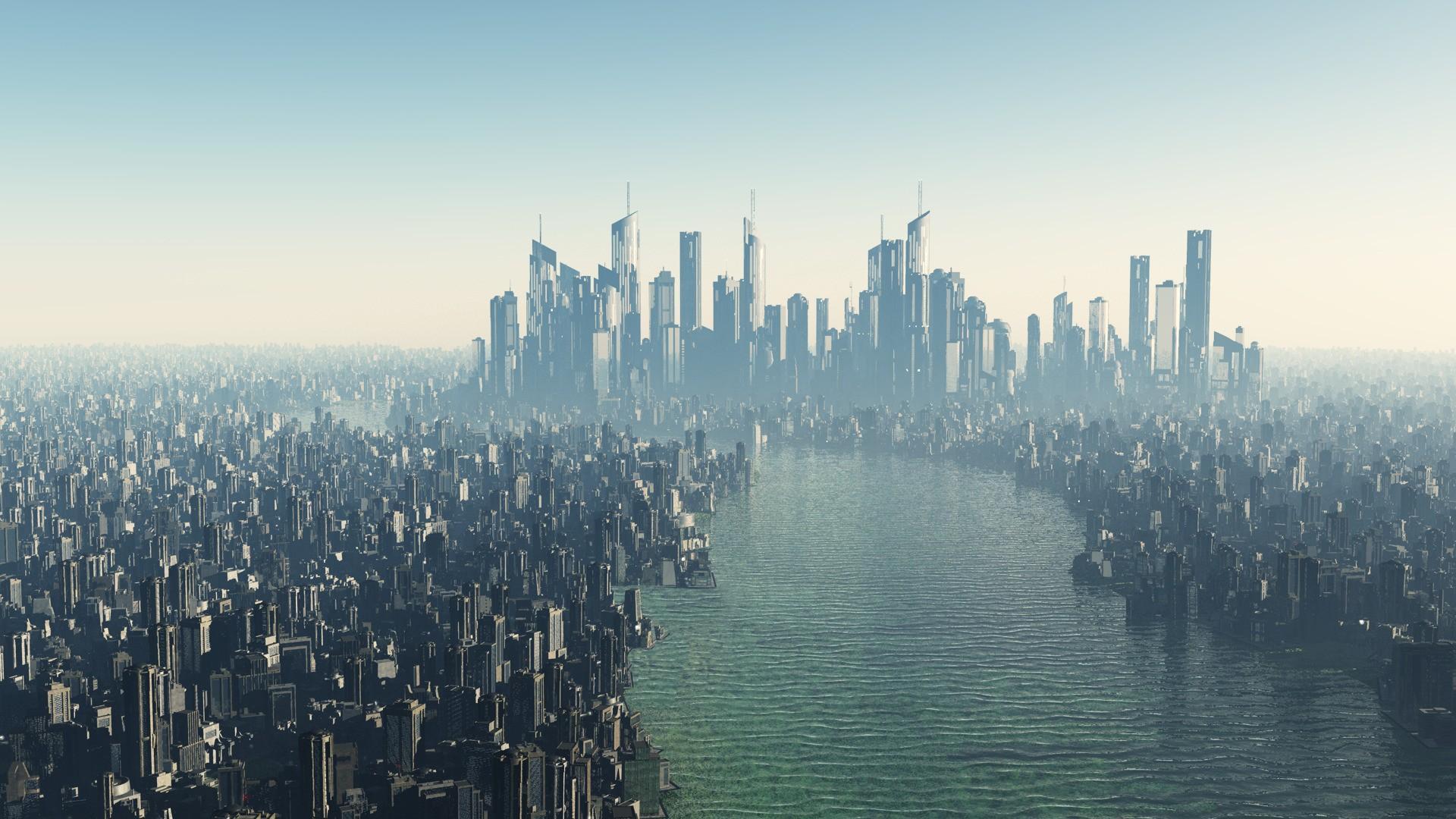 1920x1080 Free Futuristic City Silhouette, Download Free Clip Art, Free Clip
