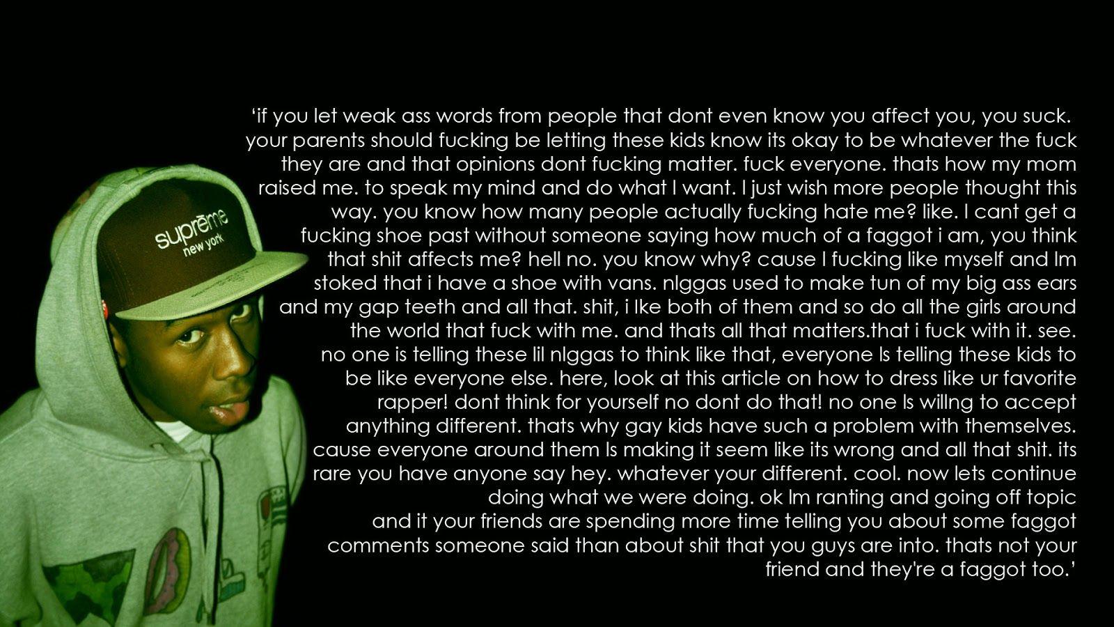 1600x900 YOUTH : YOUTH Radio: Tyler, the Creator in All His Glory. Quotes