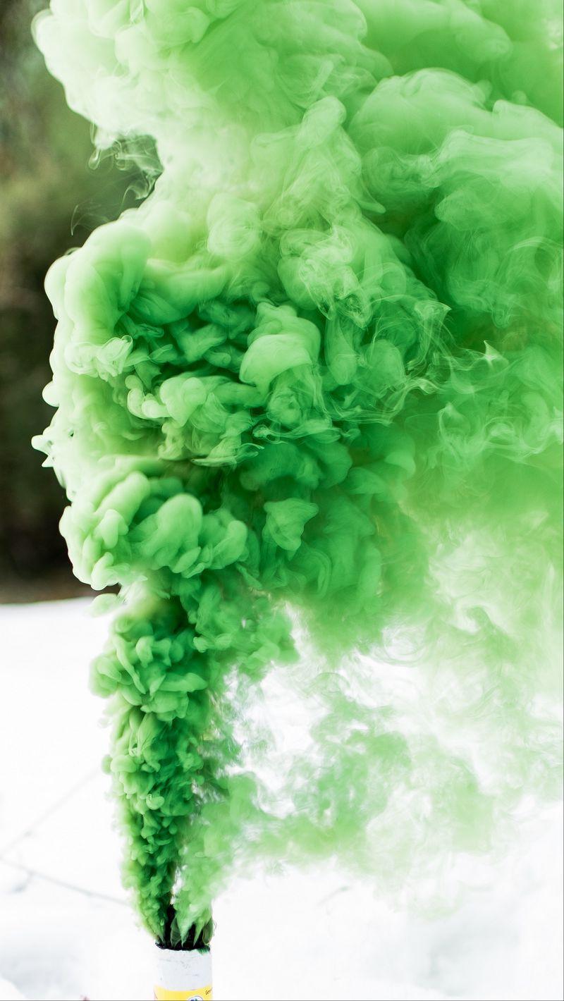 800x1420 Download wallpaper 800x1420 smoke, green, colored smoke iphone se