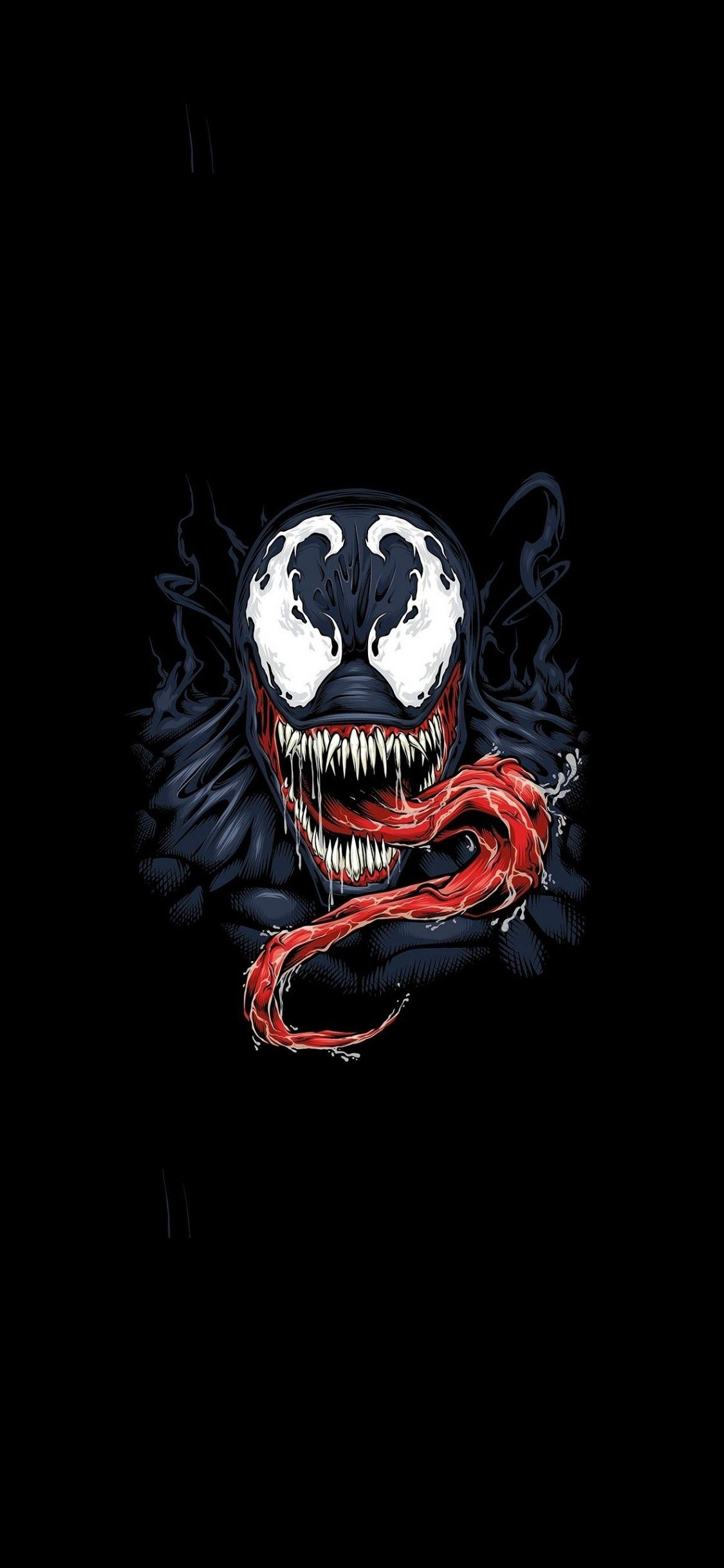 1125x2436 Download 1125x2436 wallpaper minimal, venom, supervillain, artwork