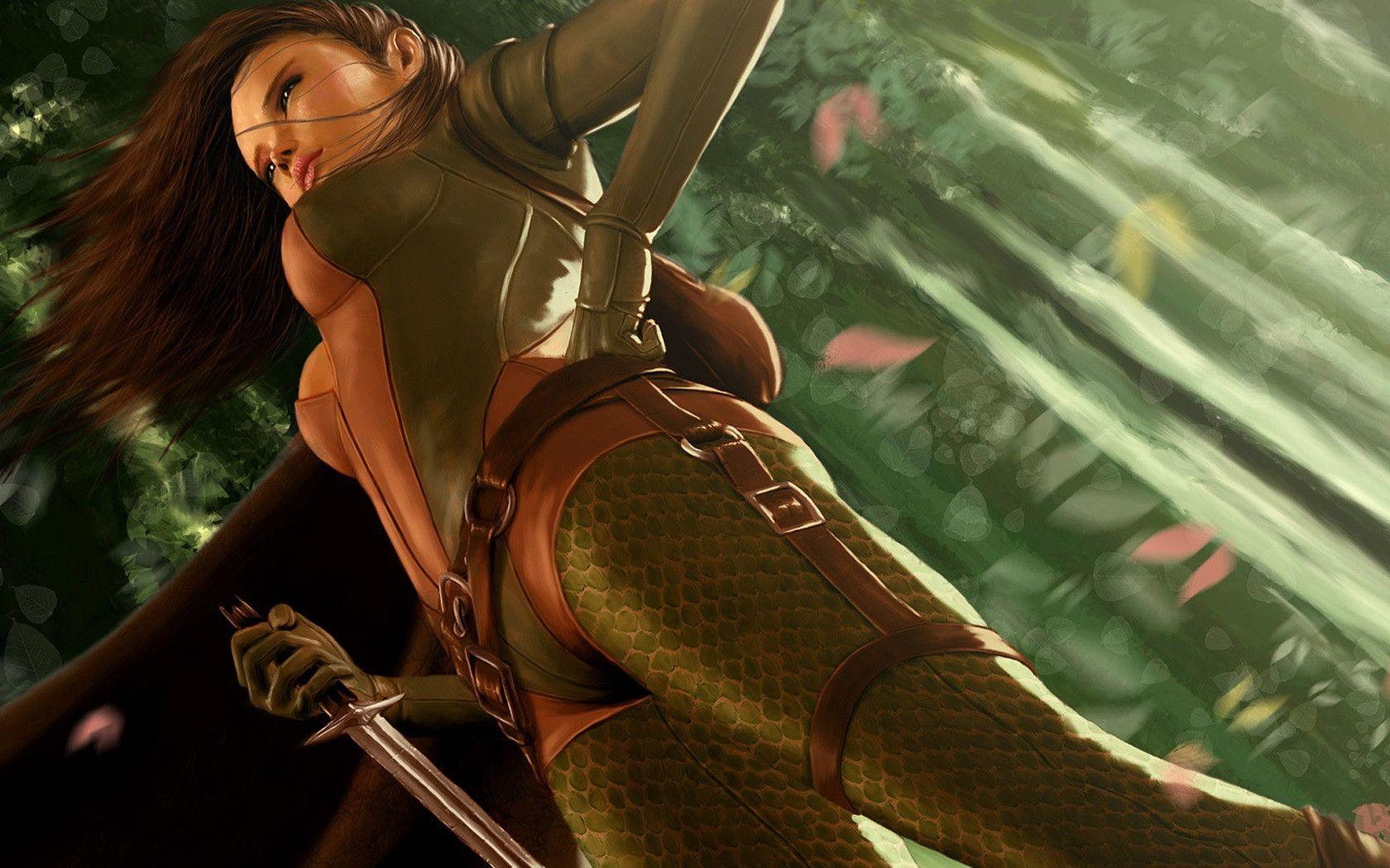1680x1050 Female Warrior Wallpaper