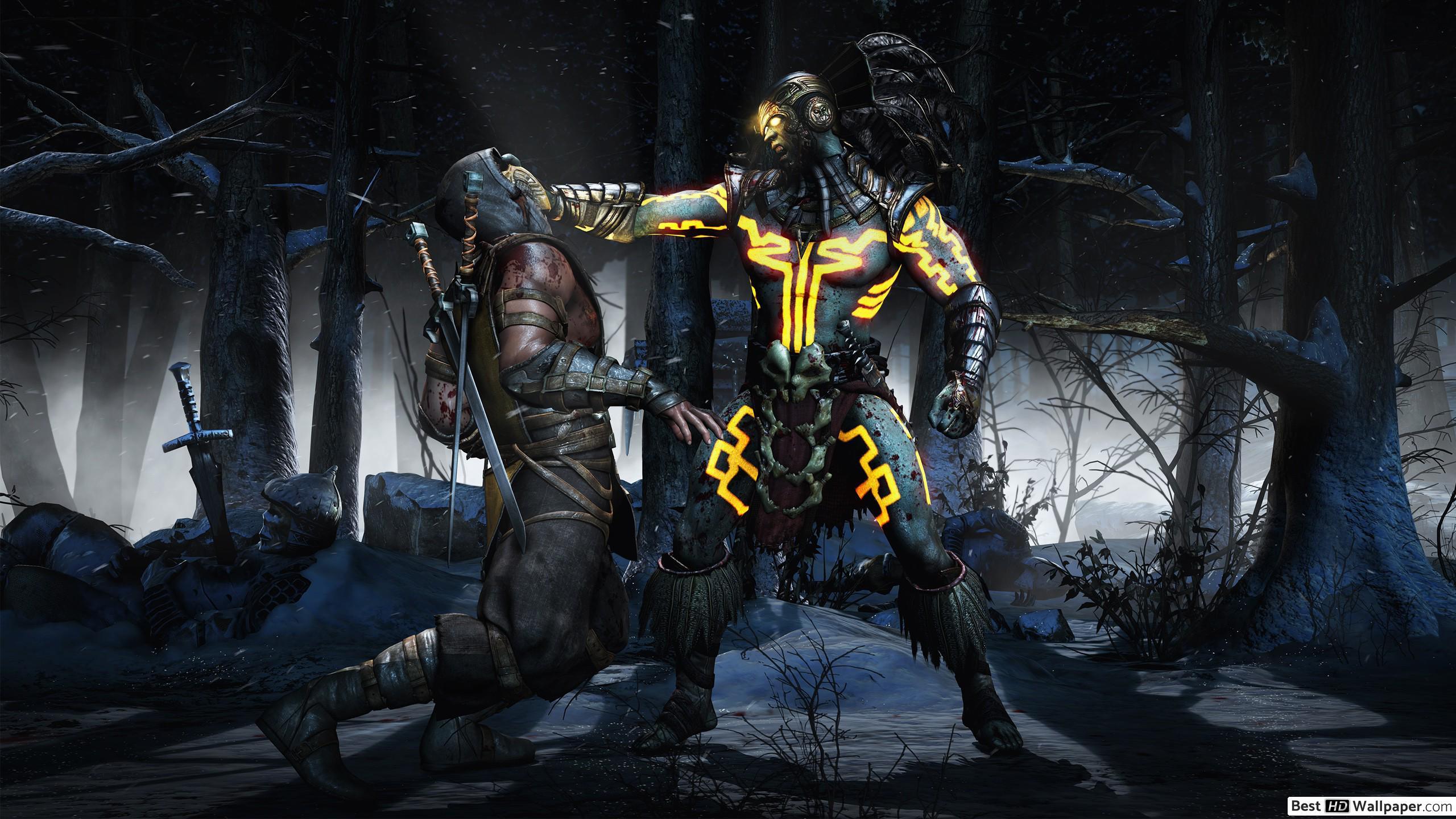 2560x1440 Mortal Kombat X Kahn Vs Scorpion HD wallpaper download
