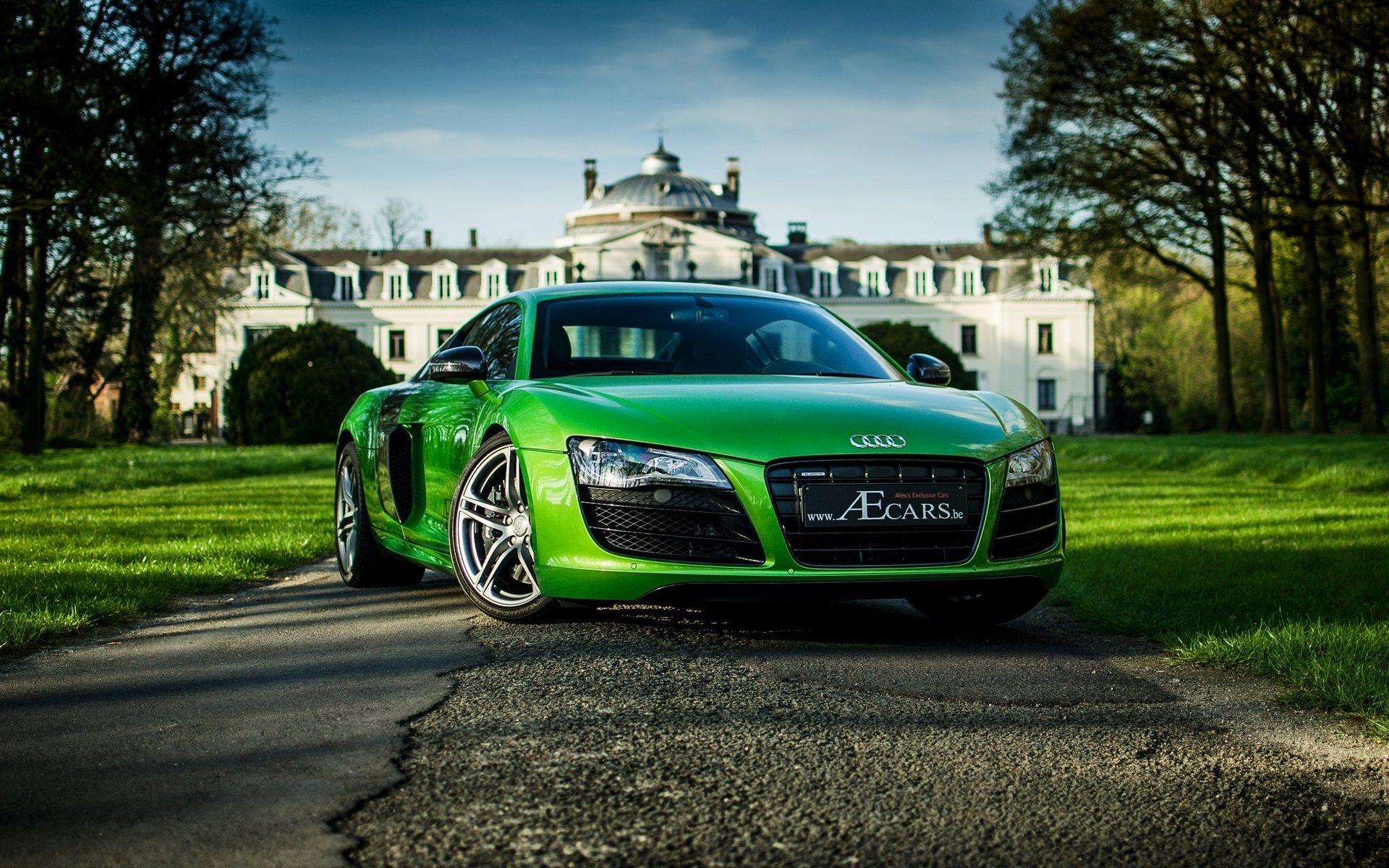1920x1200 Audi R8 green supercar front view 4k Wallpaper Cars Wallpaper