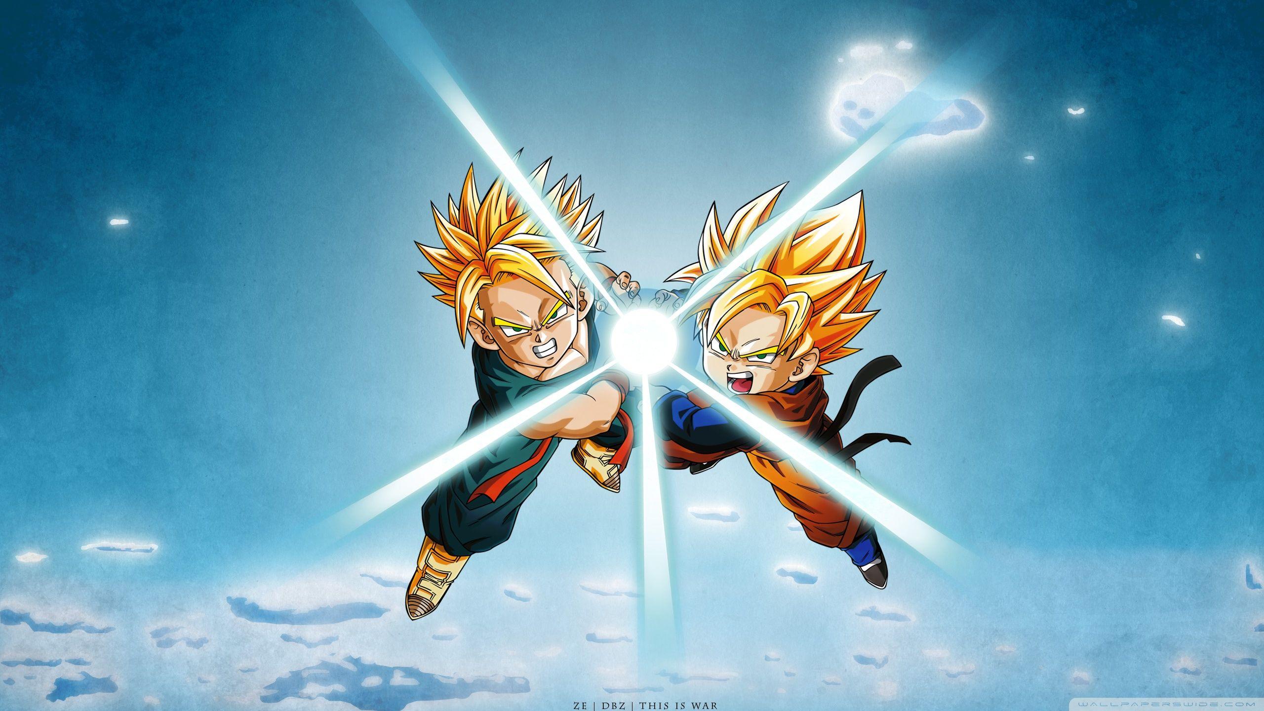 2560x1440 Dragon Ball Trunks Son Goten Ultra HD Desktop Background Wallpaper