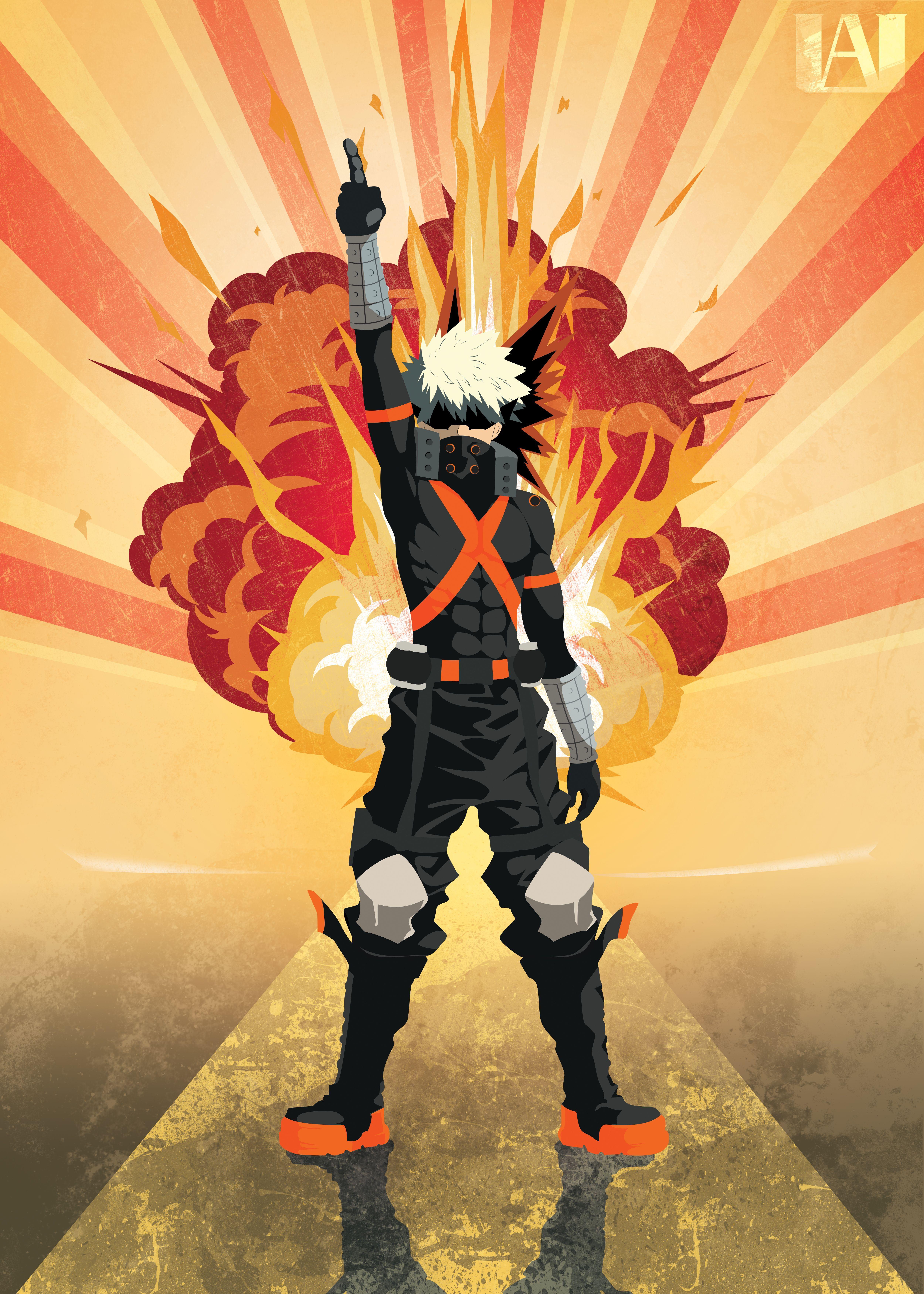 5000x7000 My Hero Explosion Anime & Manga Poster Print