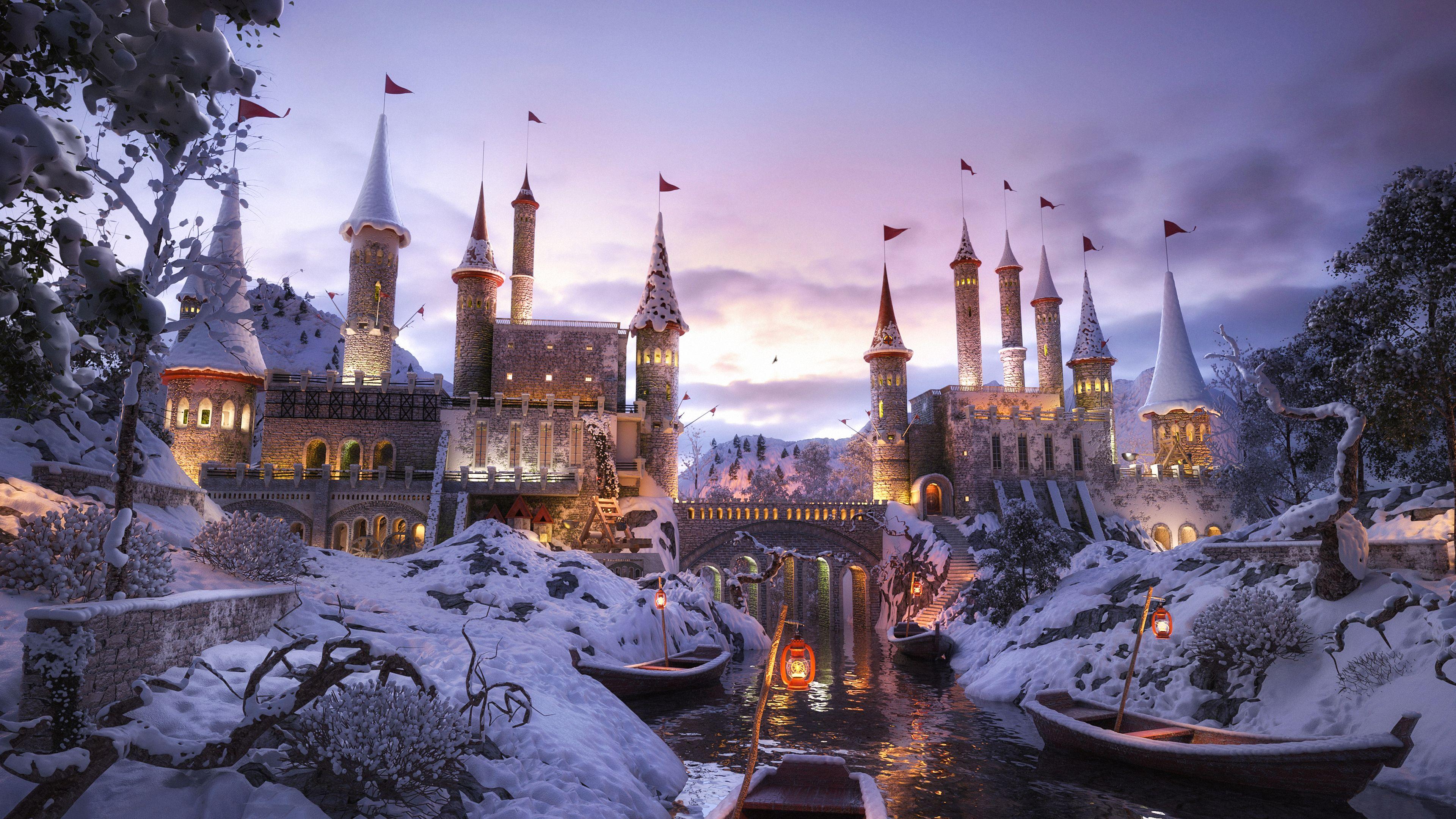 Snow Castle Wallpapers - Top Free Snow Castle Backgrounds - WallpaperAccess