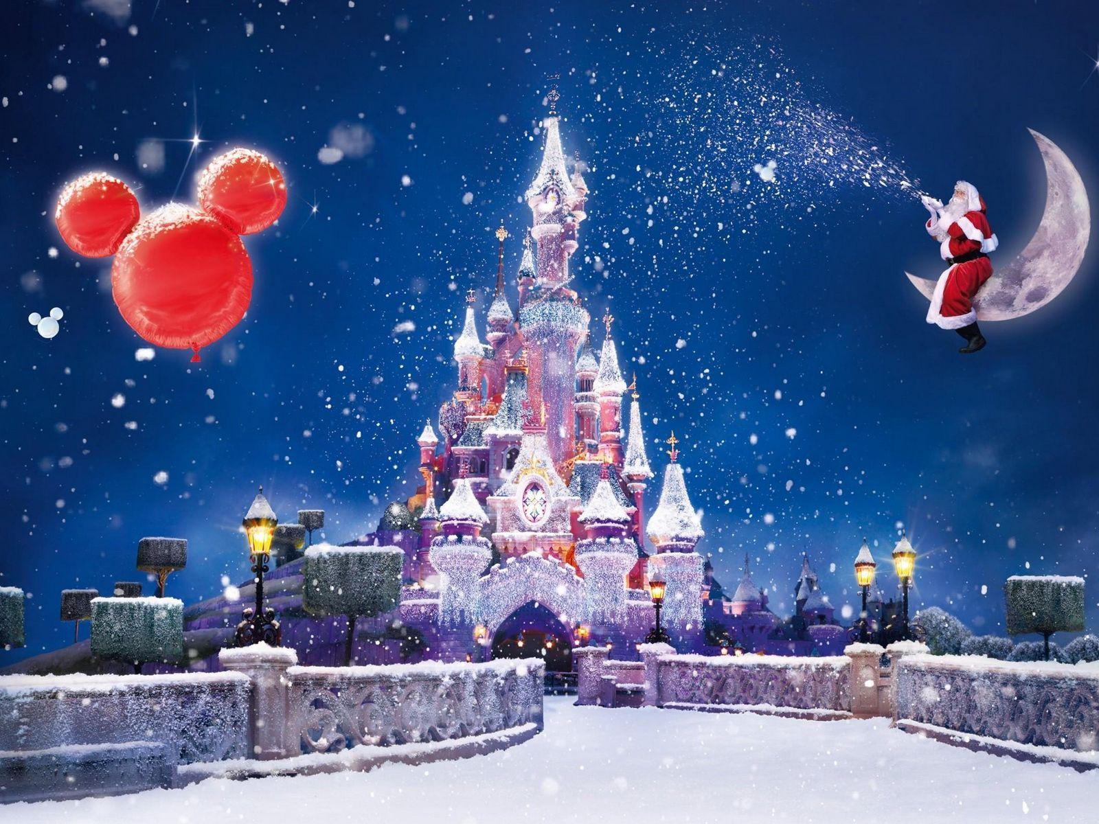 1600x1200 Download wallpaper 1600x1200 santa claus, magic, moon, snow