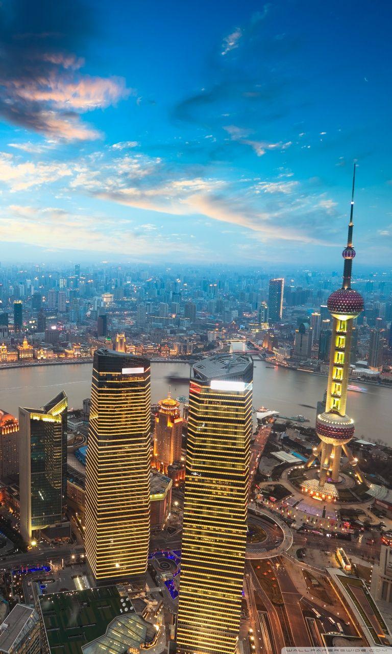 768x1280 Shanghai Sunset Ultra HD Desktop Background Wallpaper for 4K UHD