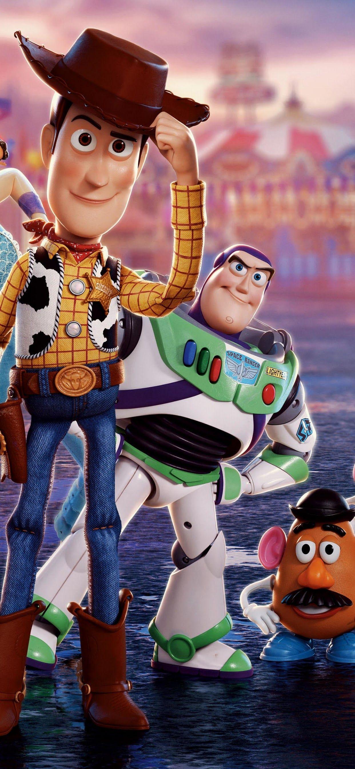 1242x2688 Toy Story 4 Characters 4K Wallpaper