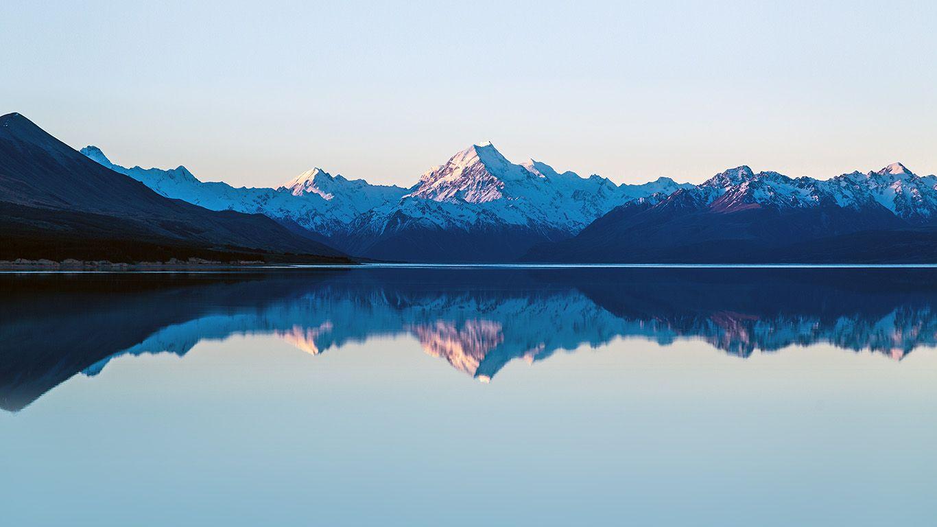 1366x768 wallpaper for desktop, laptop. reflection lake blue mountain