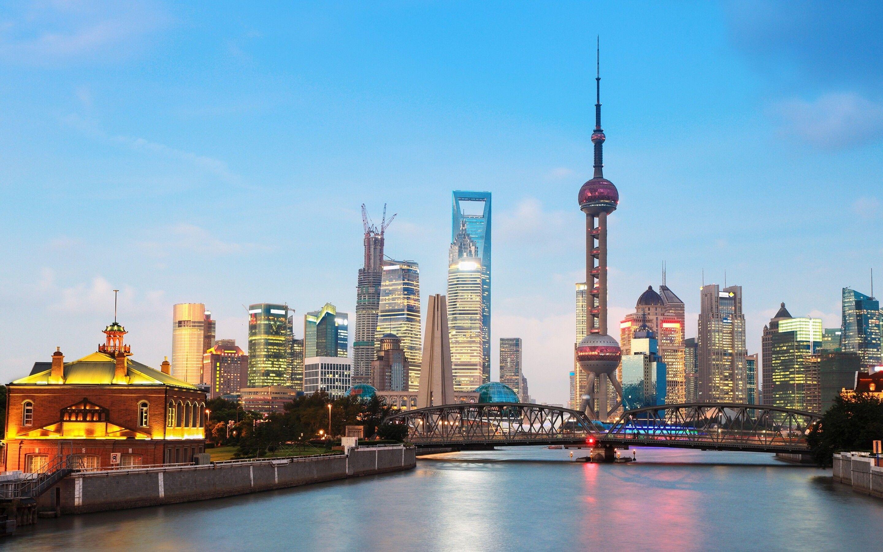 2880x1800 Shanghai Cityscape Macbook Pro Retina HD 4k Wallpaper