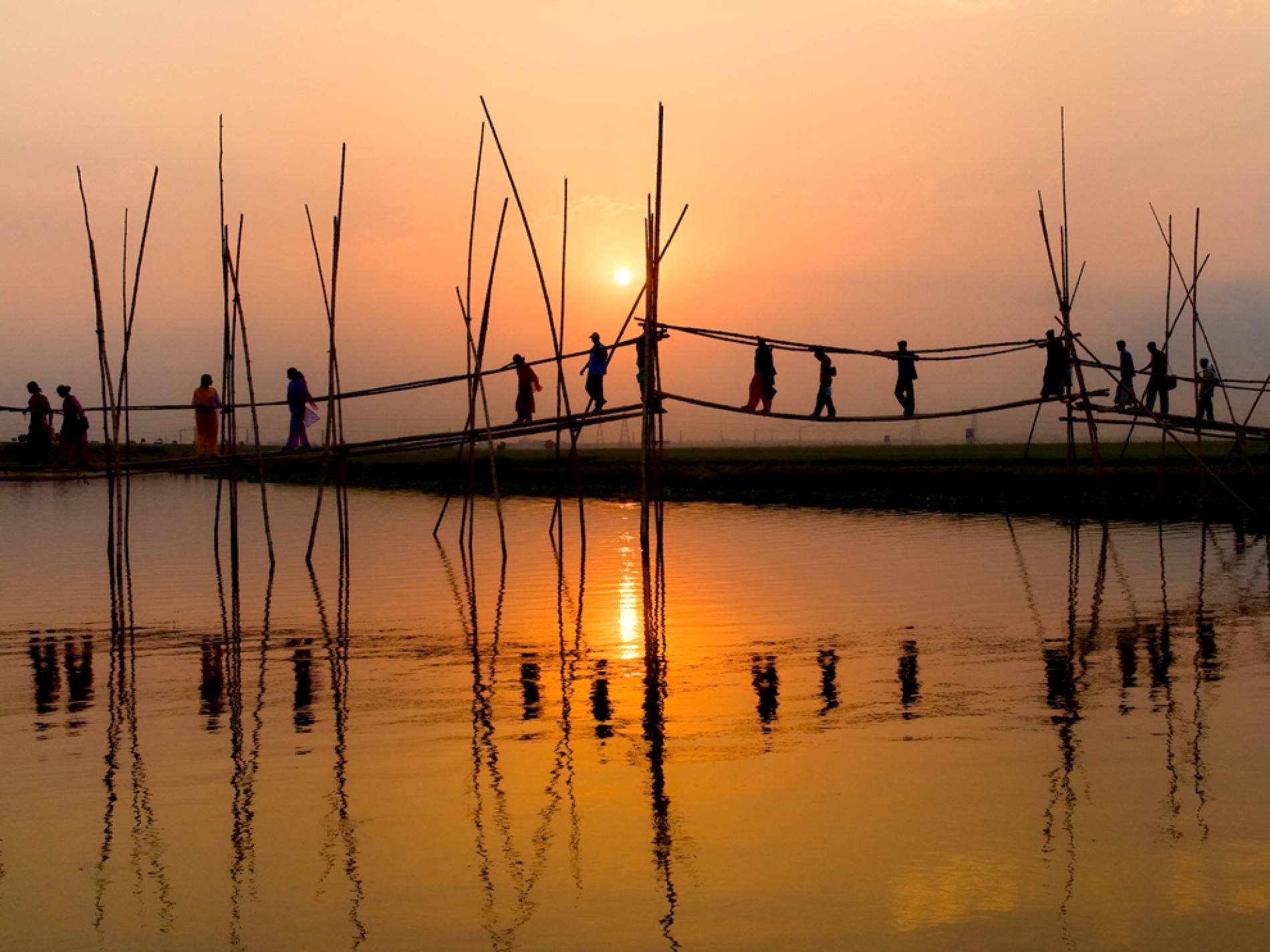 1900x1425 Bamboo Bridge, Bangladesh