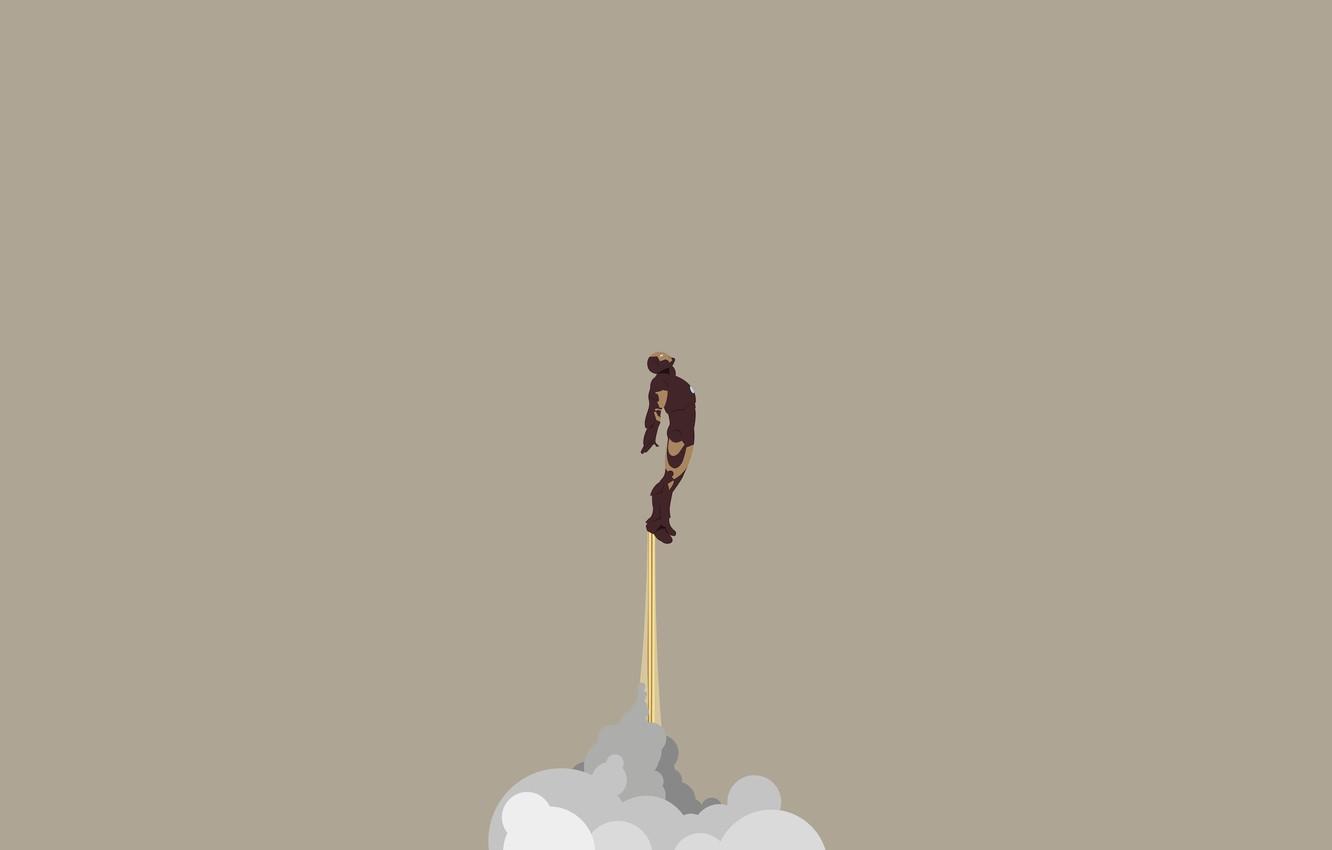 1332x850 Wallpaper flight, background, smoke, Iron Man, Marvel Comics, Iron
