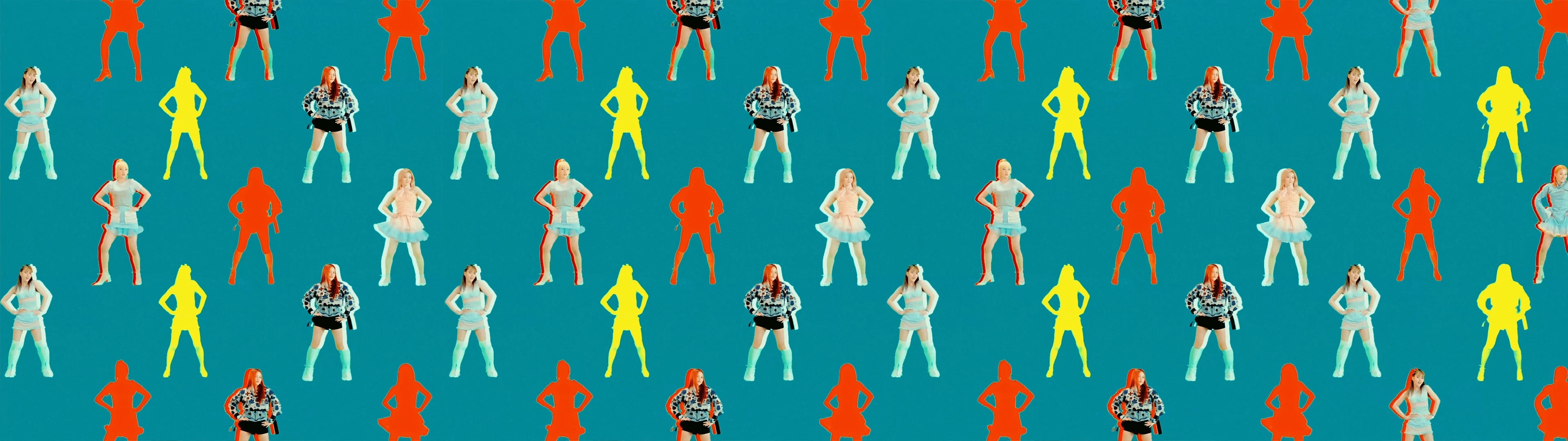 7680x2160 Red Velvet Roulette dual 4K wallpaper!