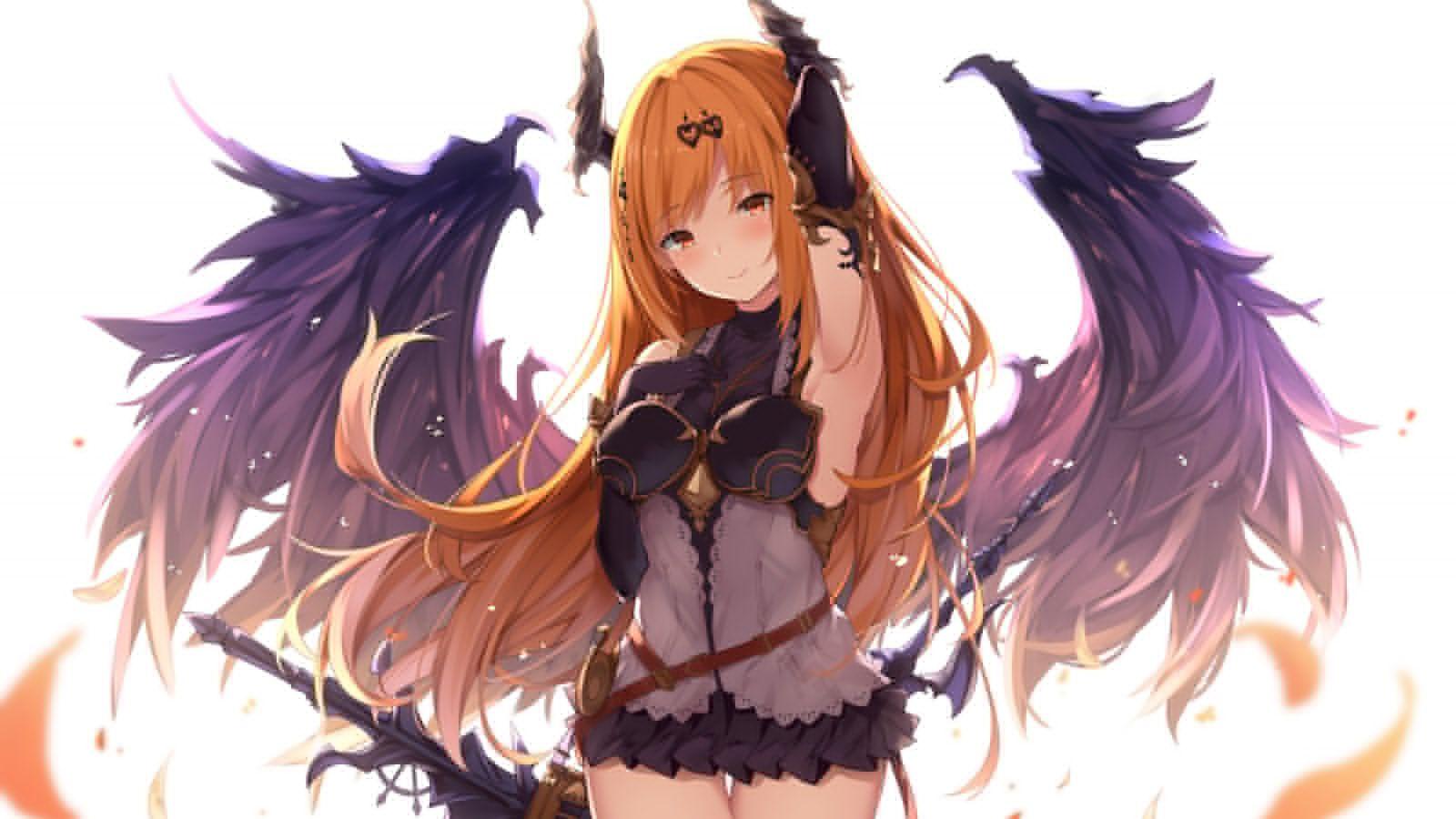 1600x900 Desktop Wallpaper Dark Angel Olivia, Granblue Fantasy, Hot Anime