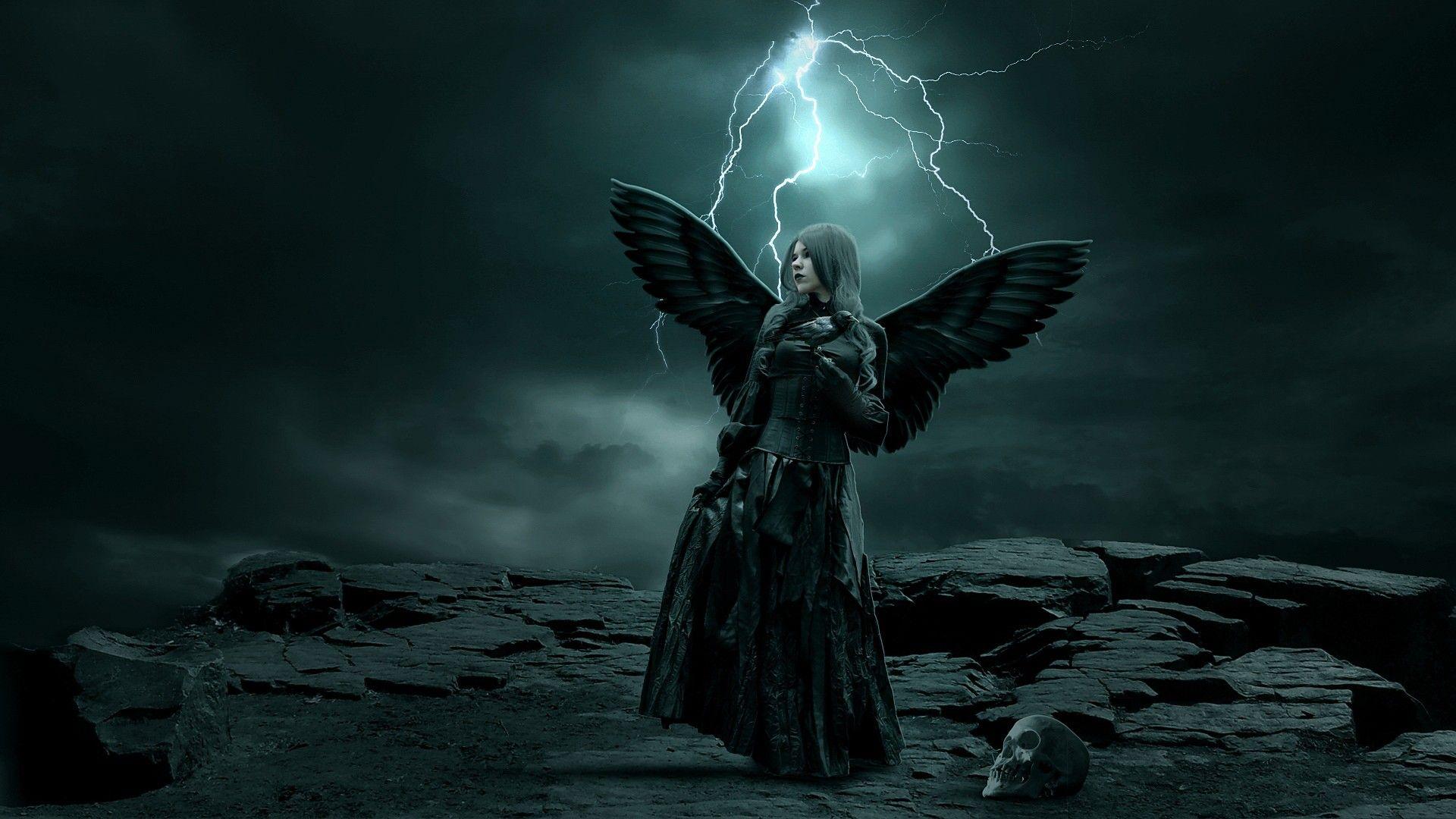 1920x1080 Dark Angels Wallpaper. Beautiful Angels