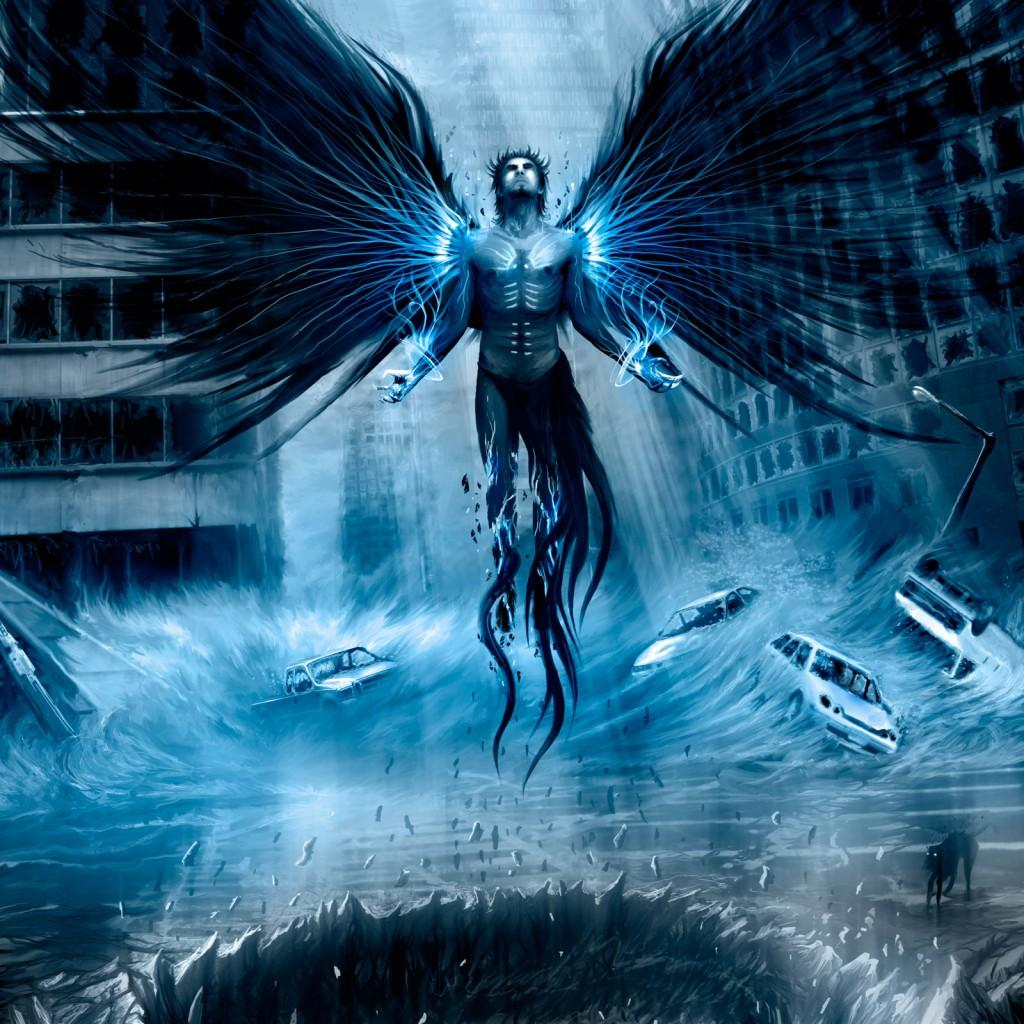 1024x1024 HD Angel Wallpaper 3D