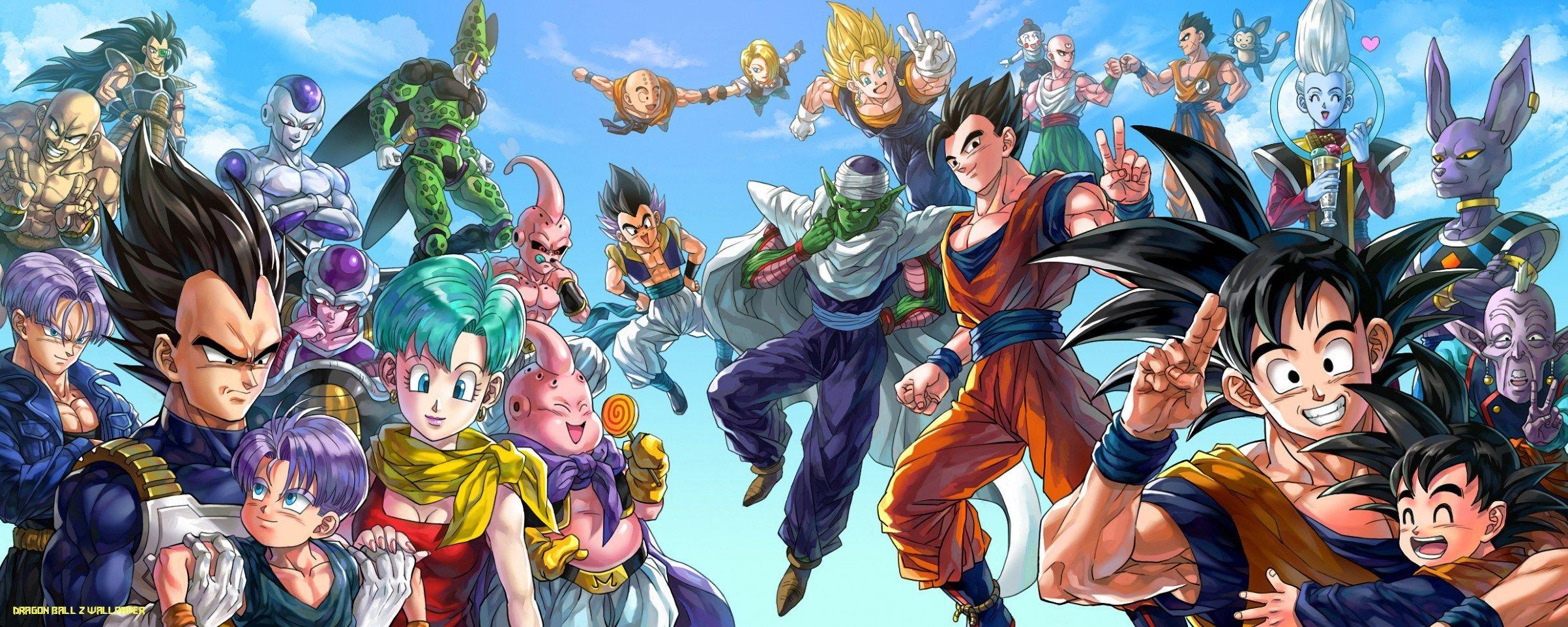 2405x962 Simple Guidance For You In Dragon Ball Z Wallpaper. dragon ball z