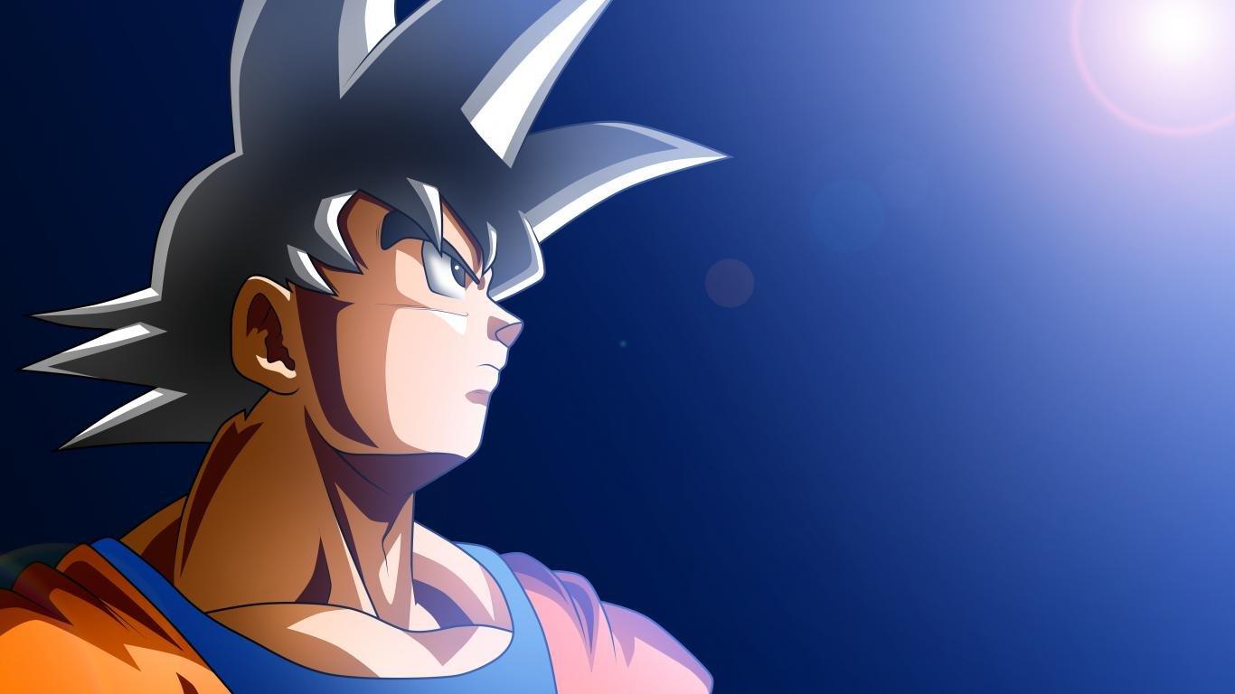 Download wallpaper 1366x768 full power, dragon ball super, black