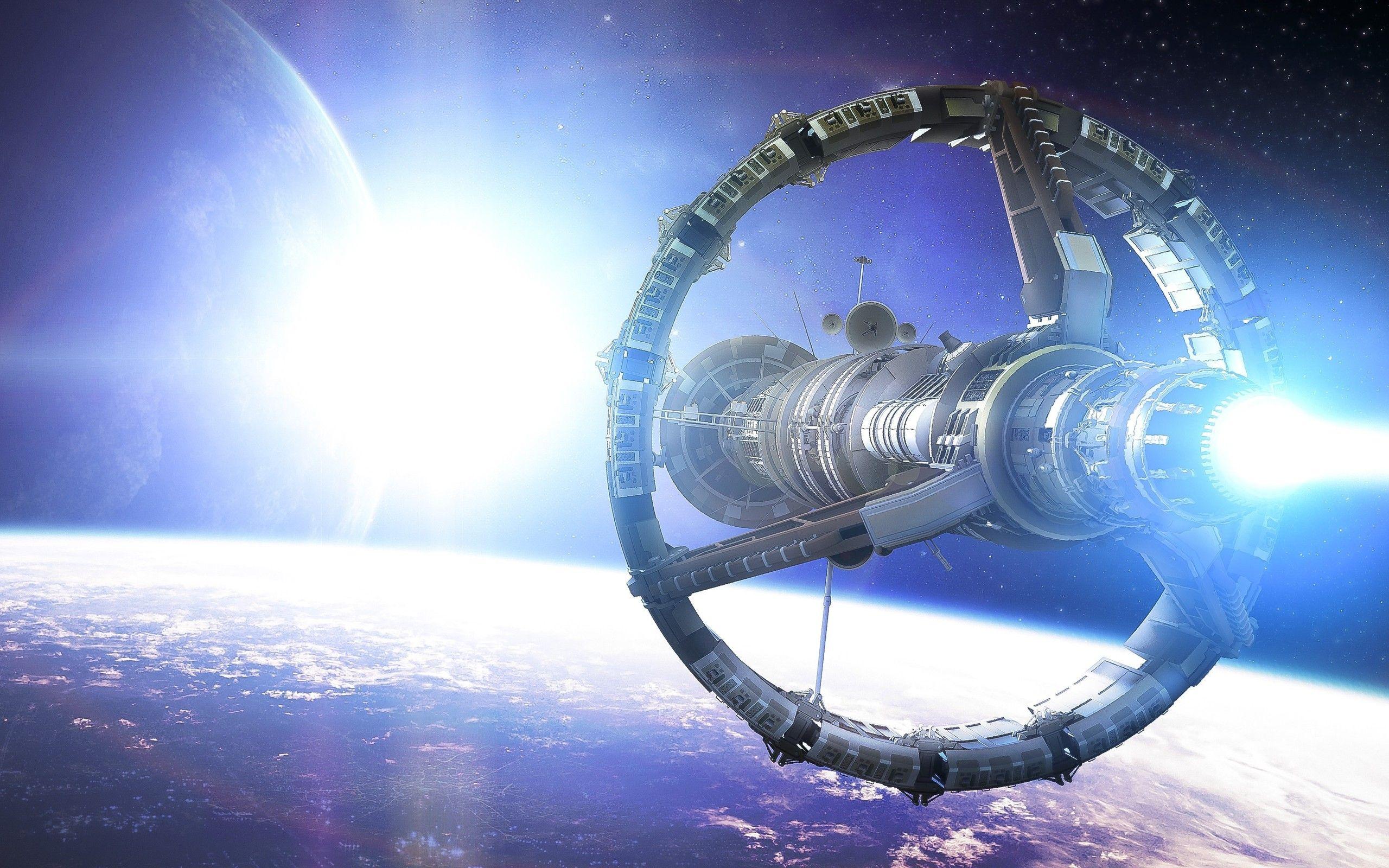 2560x1600 HD Spaceship Wallpaper