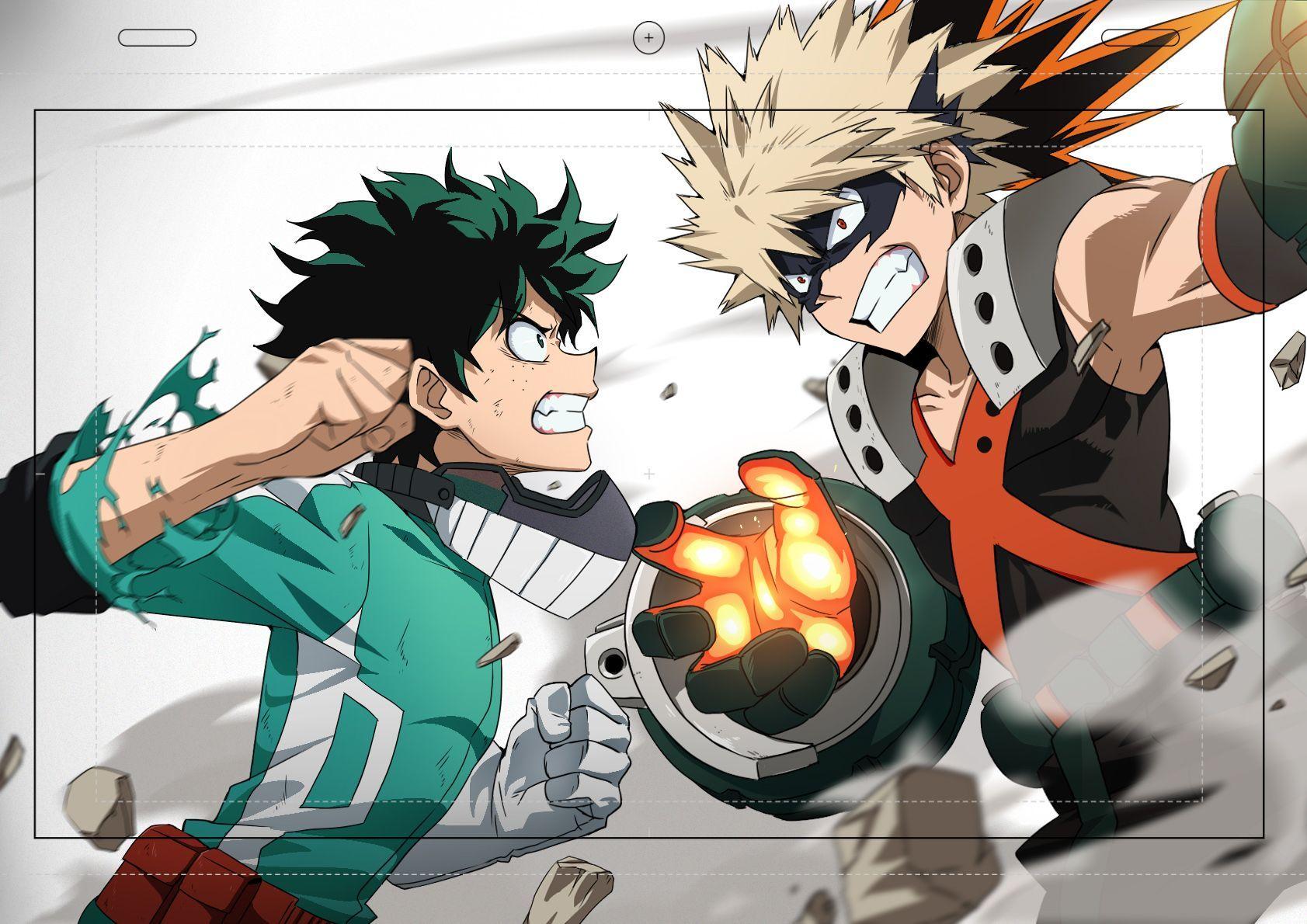 1683x1190 boku no hero deku and kacchan Top Wallpaper