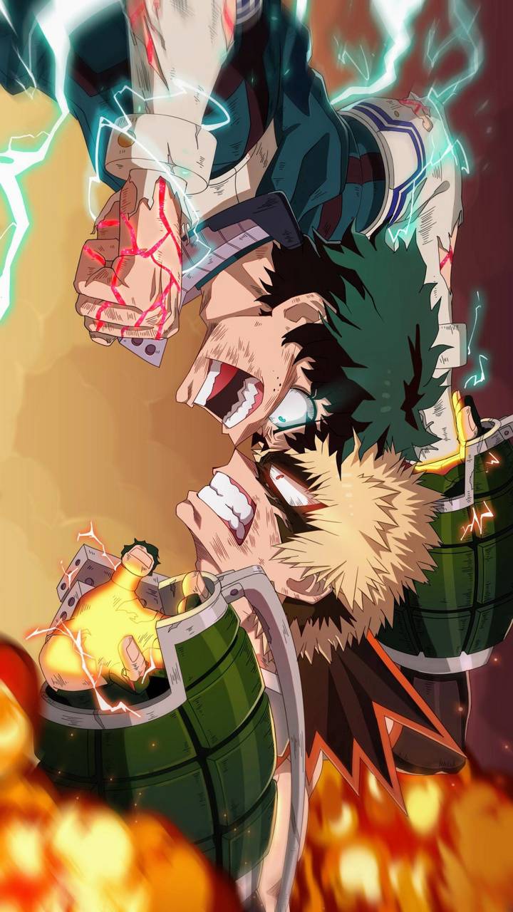 720x1280 Deku x Kacchan wallpaper