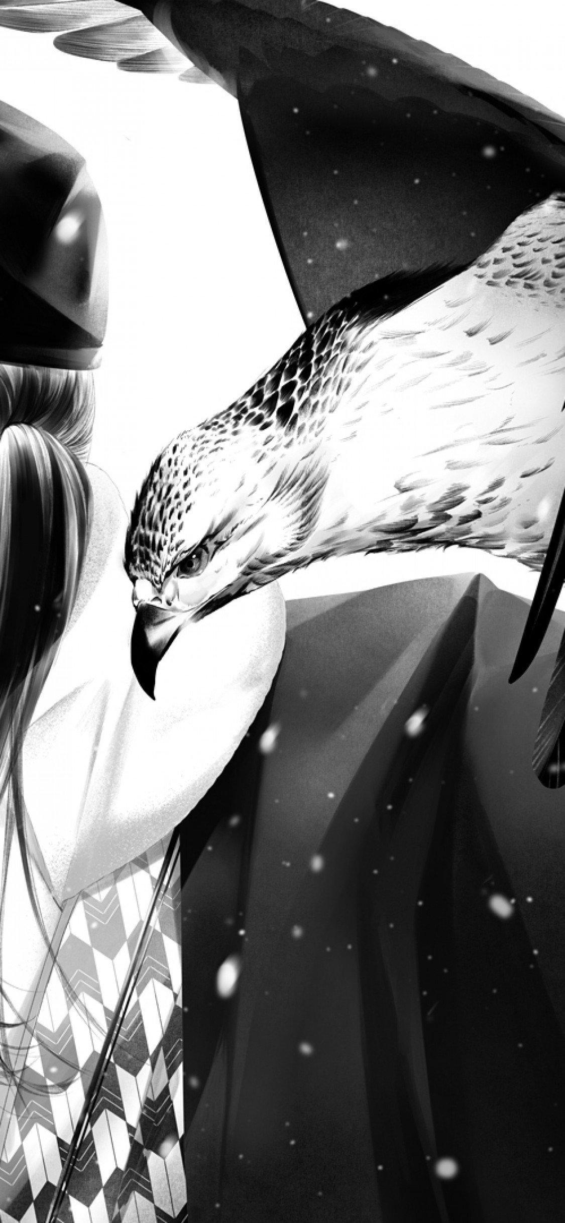 1125x2436 Wallpaper White Eagle Image