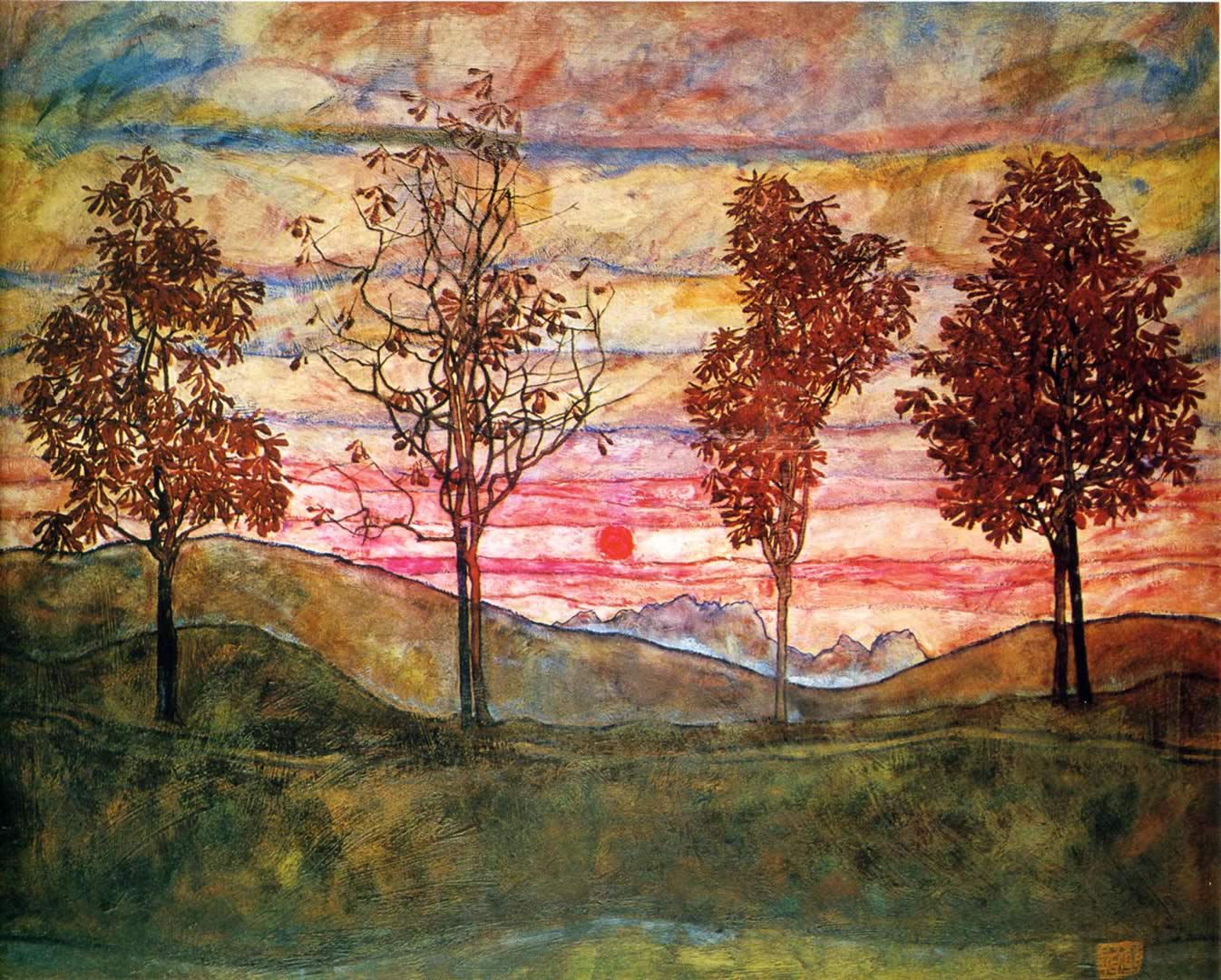 1346x1080 Egon Schiele Wallpaper