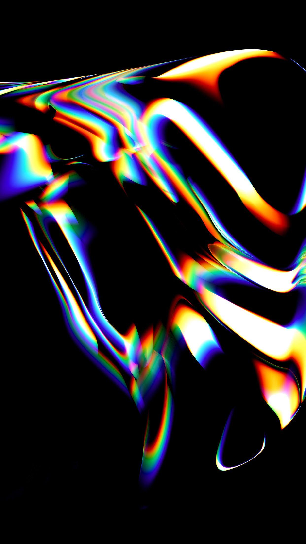 1242x2208 Rainbow art dark pattern background Download Free HD Wallpaper