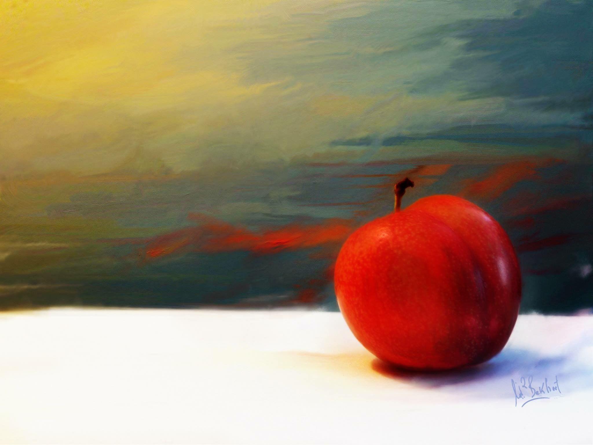 2048x1536 Apple #abstract #expressionist #art #black #white #gallery