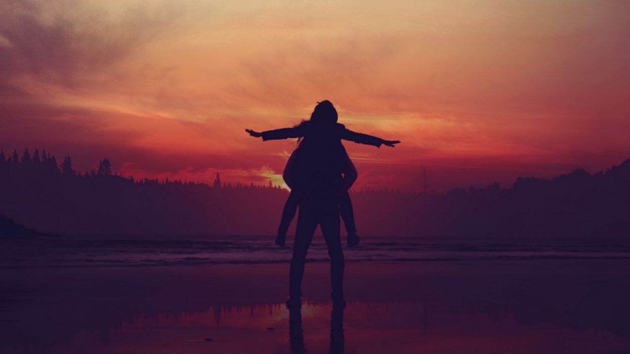 1245x700 Couple sunset love silhouettes wallpaperx1440