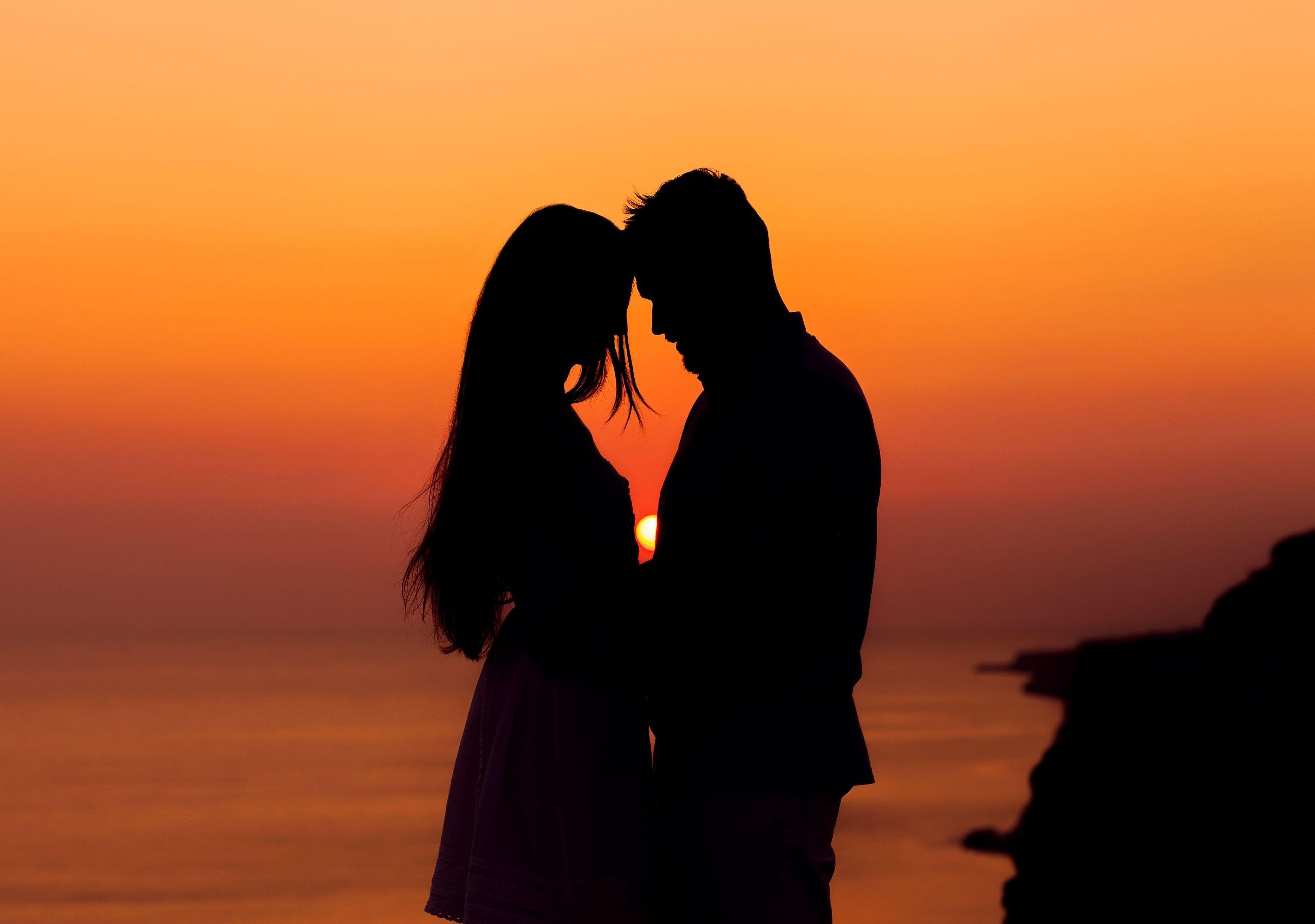 3700x2600 mood, Girl, Woman, Boy, Man, Silhouette, Love, Feelings, Romance