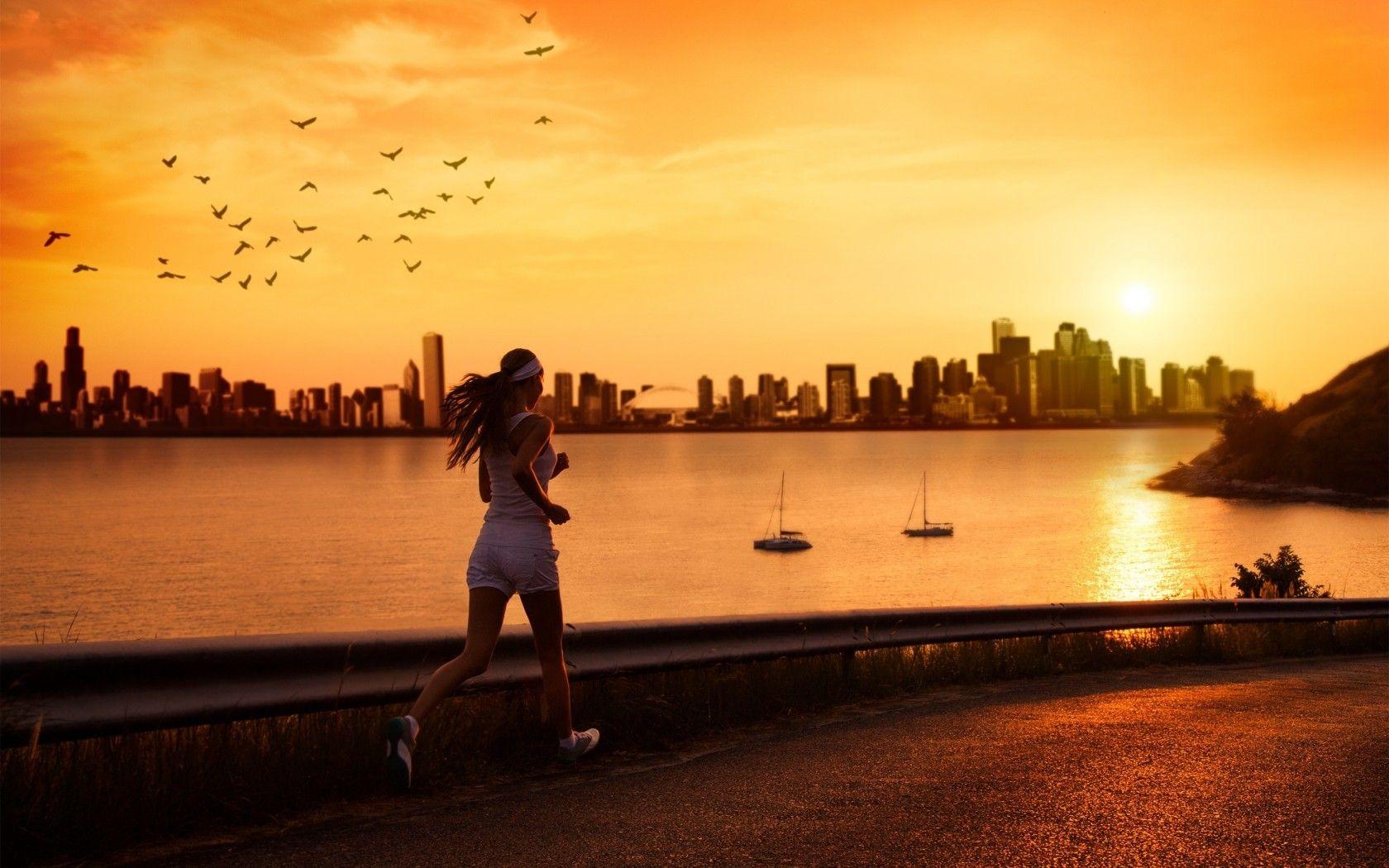 1680x1050 Free download Morning Run wallpaper Morning Run