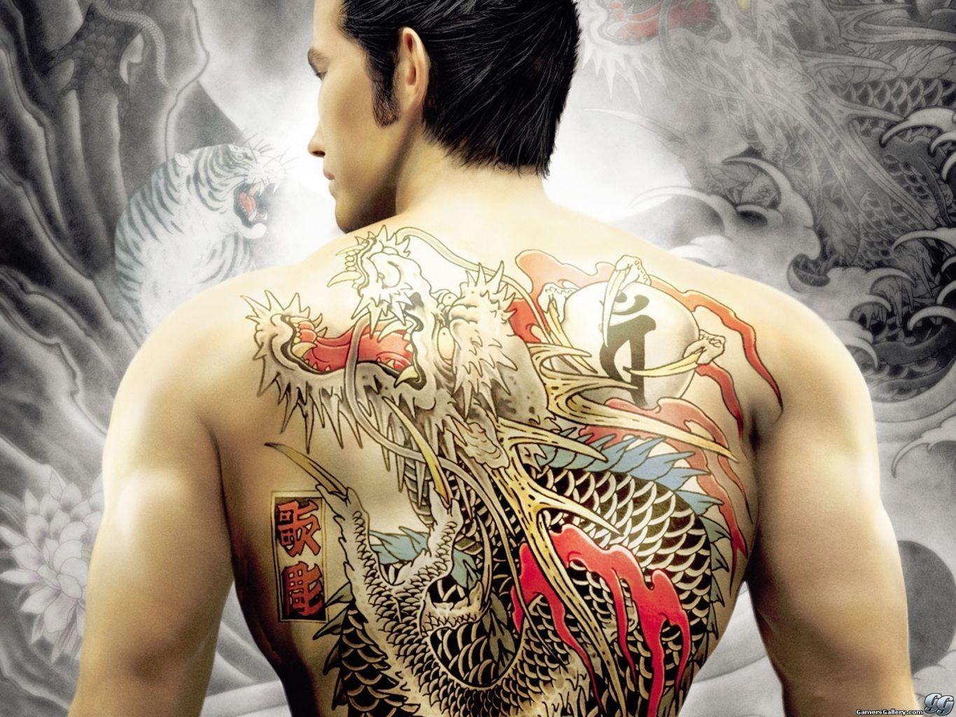 1365x1024 Men Tattoo Yakuza Dragon Wallpaper Art For Dow Wallpaper
