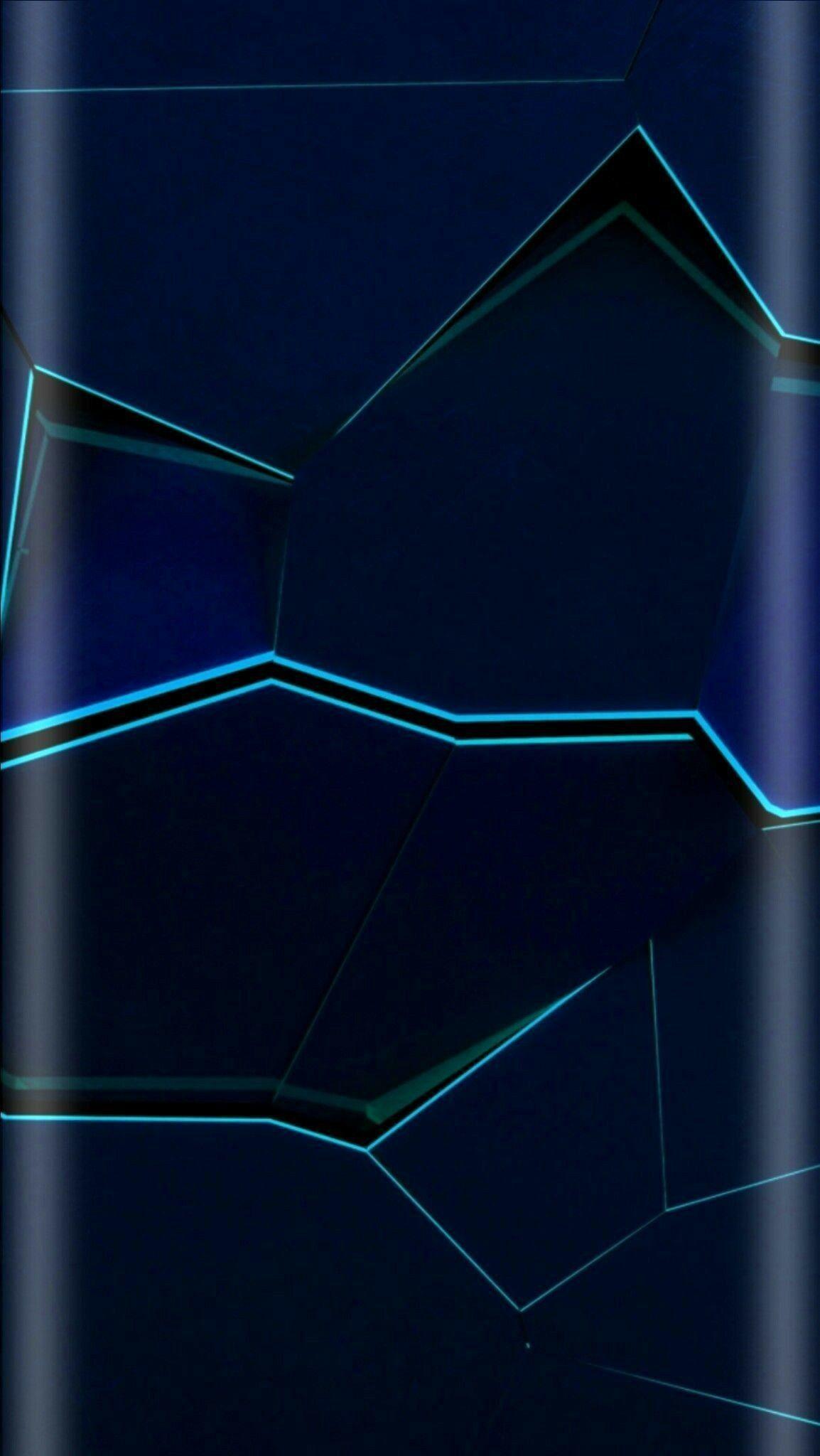 1154x2048 Blue Metallic Wallpaper