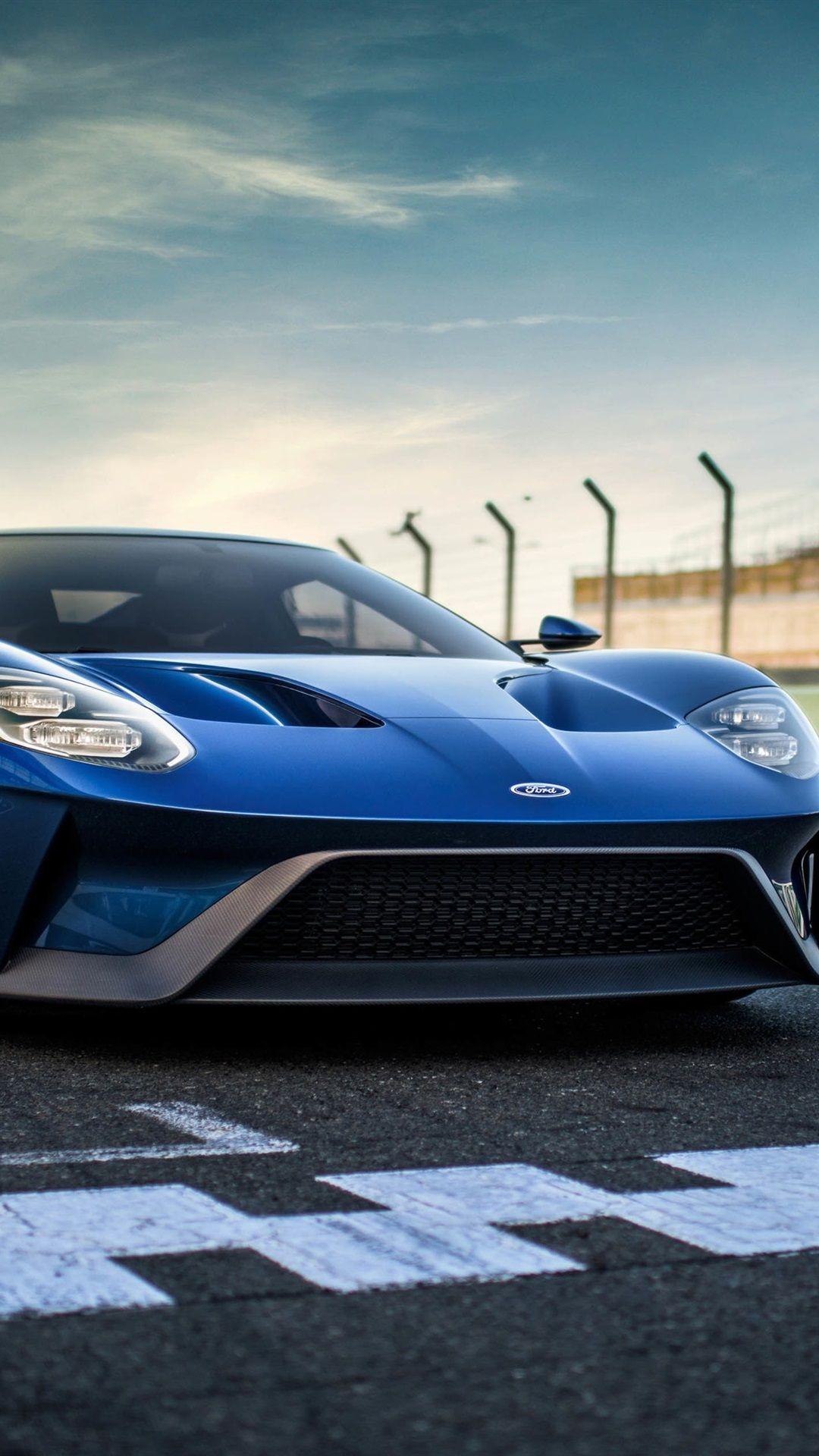 1080x1920 Ford GT II Blue Supercar Front View 1080x1920 IPhone 8 7 6 6S Plus