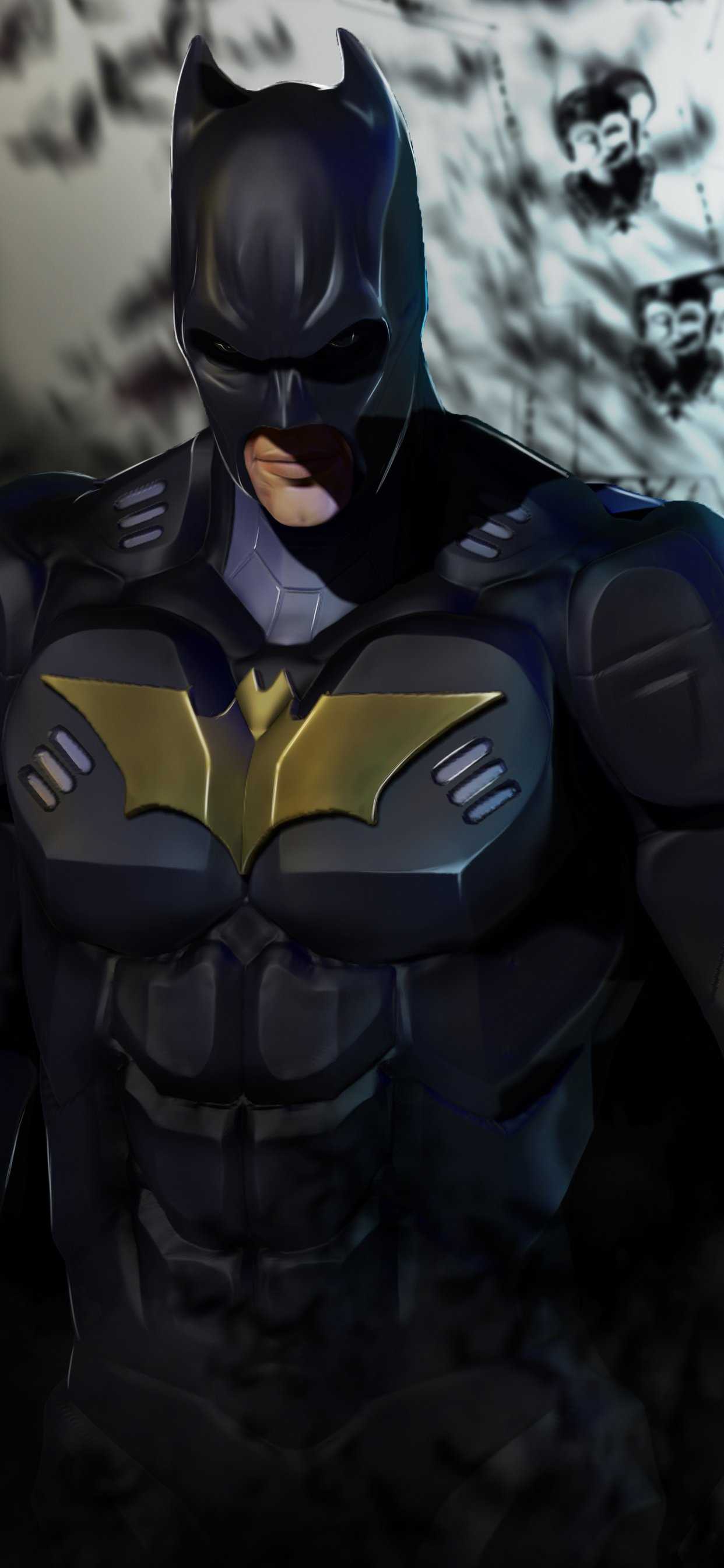 1242x2688 Batman And Joker 8K HD Wallpaper (1242x2688)