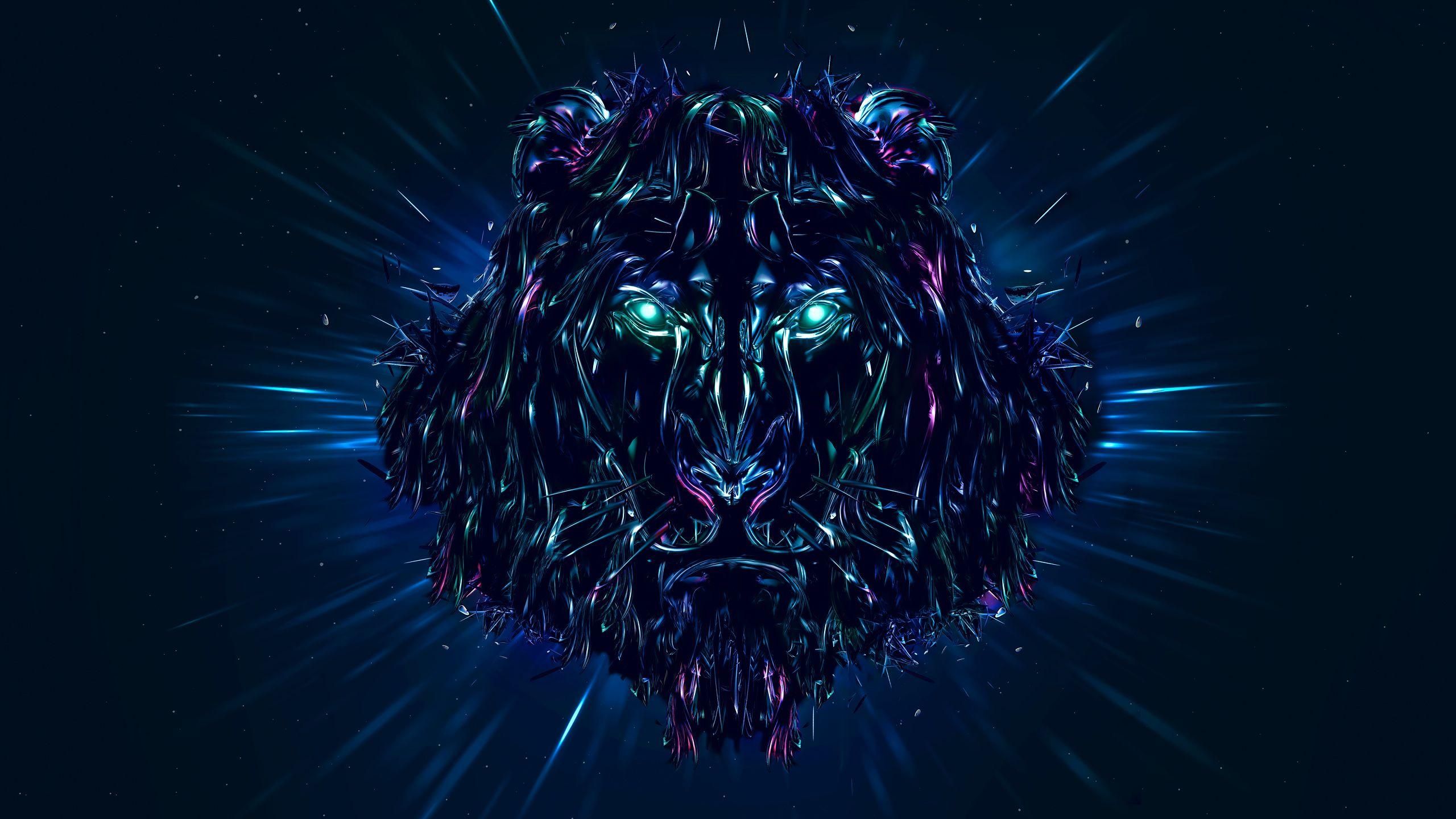 2560x1440 Wallpaper Lion, Artwork, CGI, HD, Creative Graphics / Editor's Picks,. Wallpaper for iPhone, Android, Mobile and Desktop