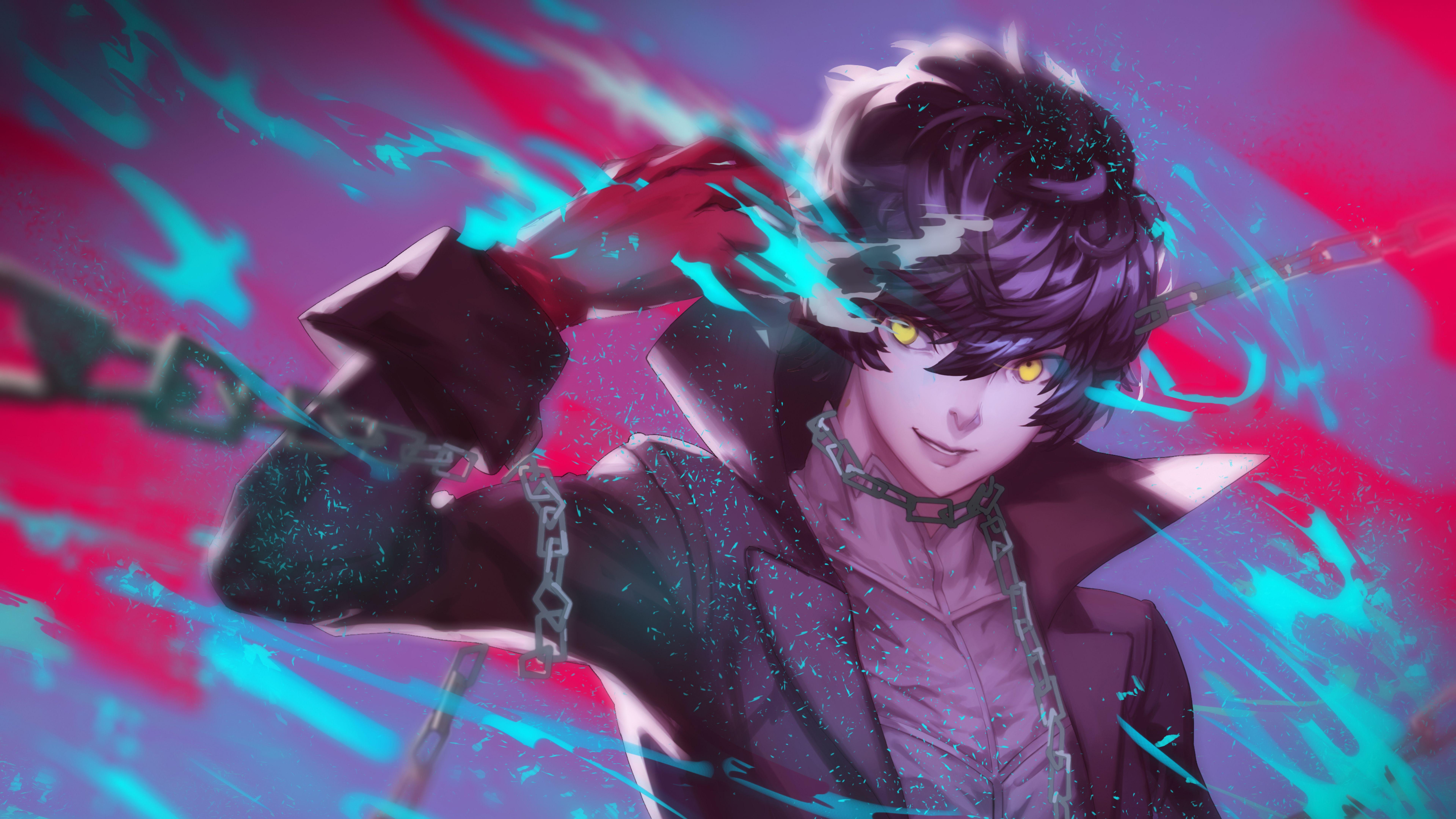 7680x4320 Persona 5 Akira Kurusu Joker 8K Wallpaper, HD Games 4K