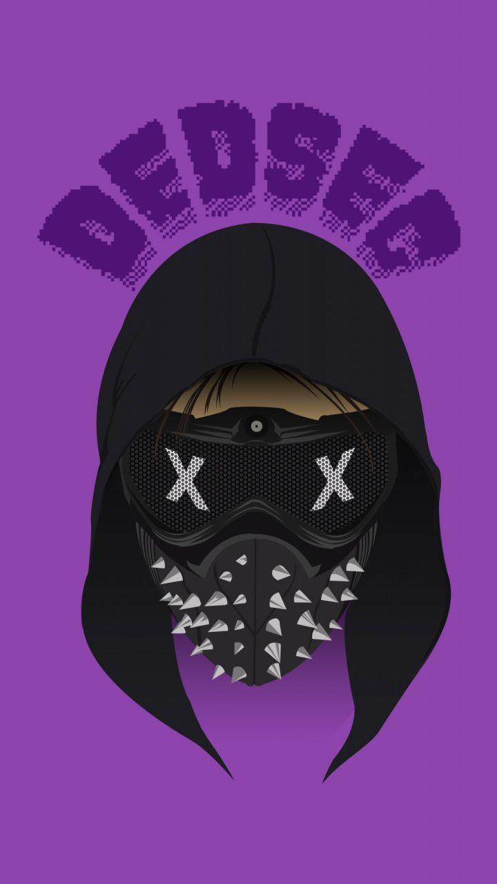 720x1280 Dedsec, watch dogs minimal, purple, video game, 720x1280