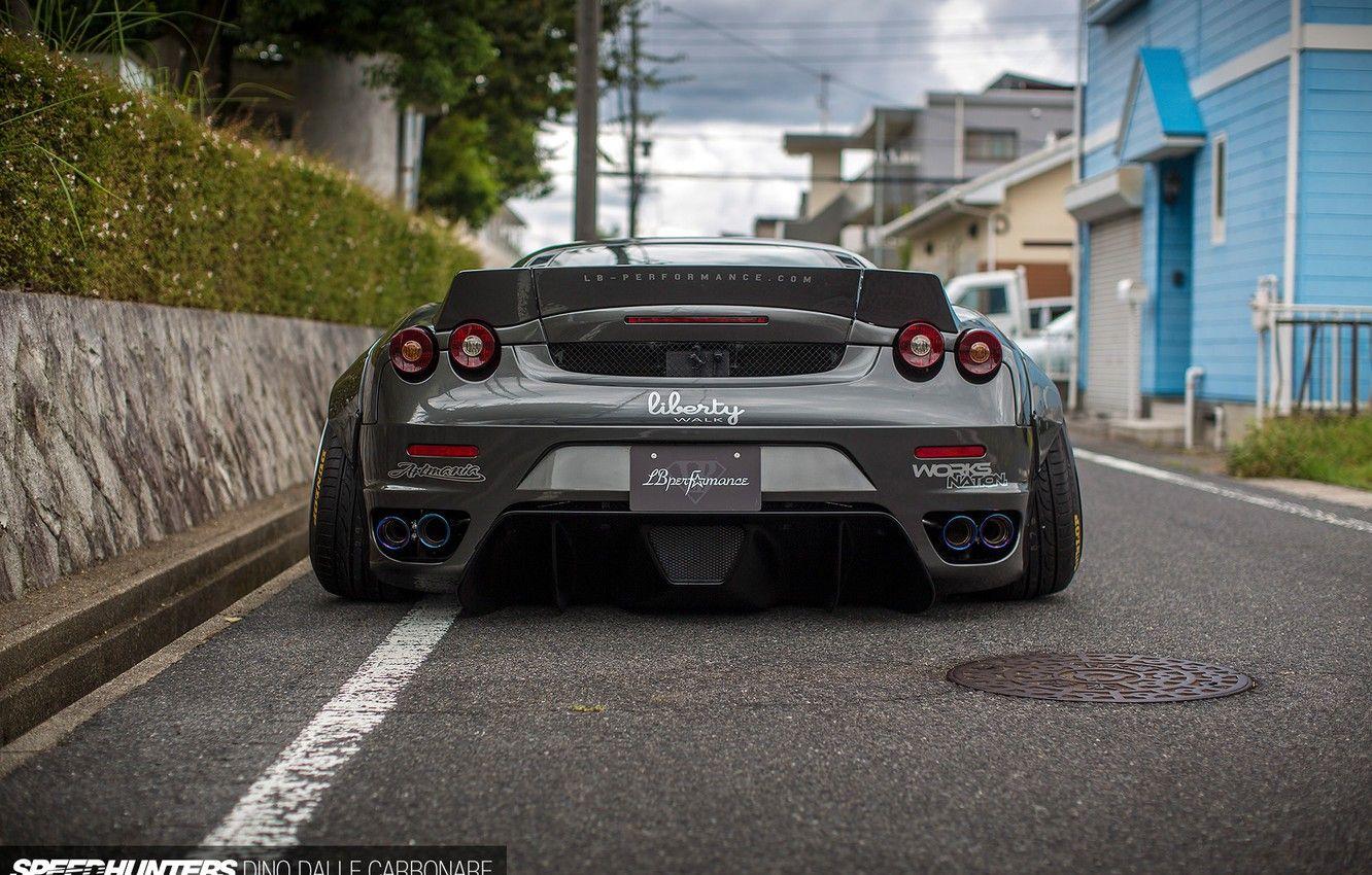1332x850 Free download Wallpaper street Japan Ferrari rear view Liberty