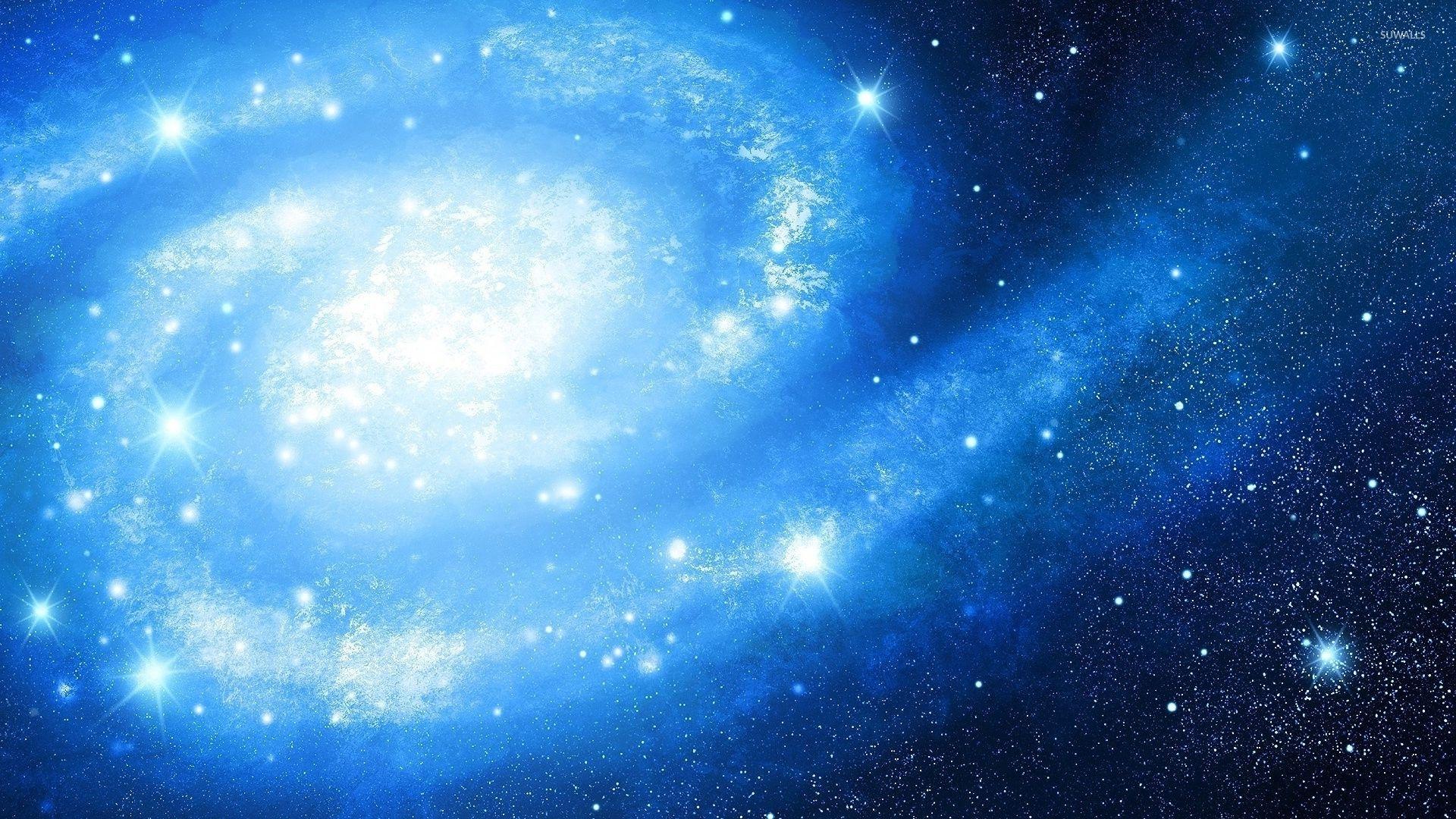 1920x1080 Hình nền thiên hà xanh tuyệt đẹp - Hình nền không gian