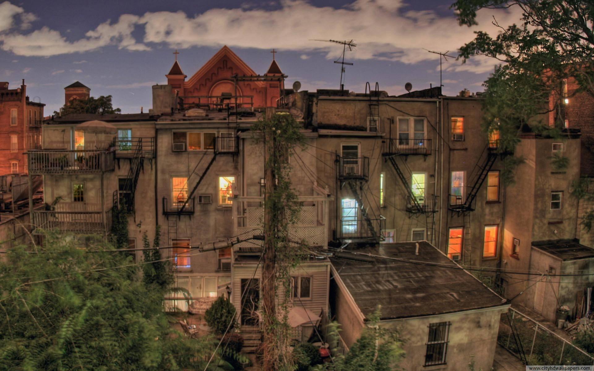 1920x1200 Free download The Old Town houses in Madrid city wallpaper