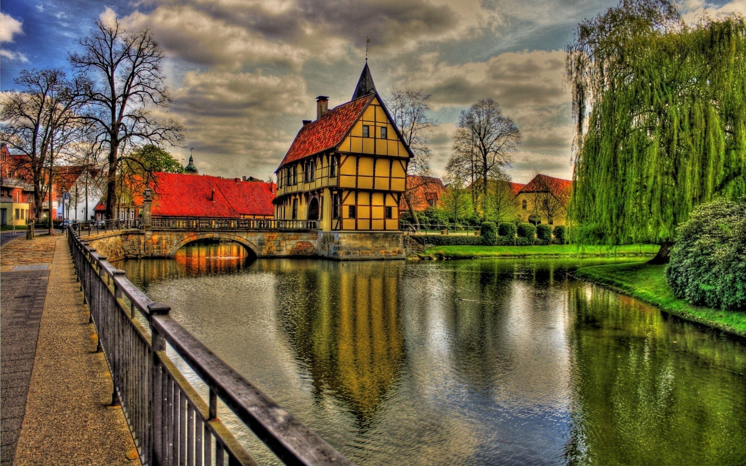 2560x1600 Old town wallpaper wallpaper