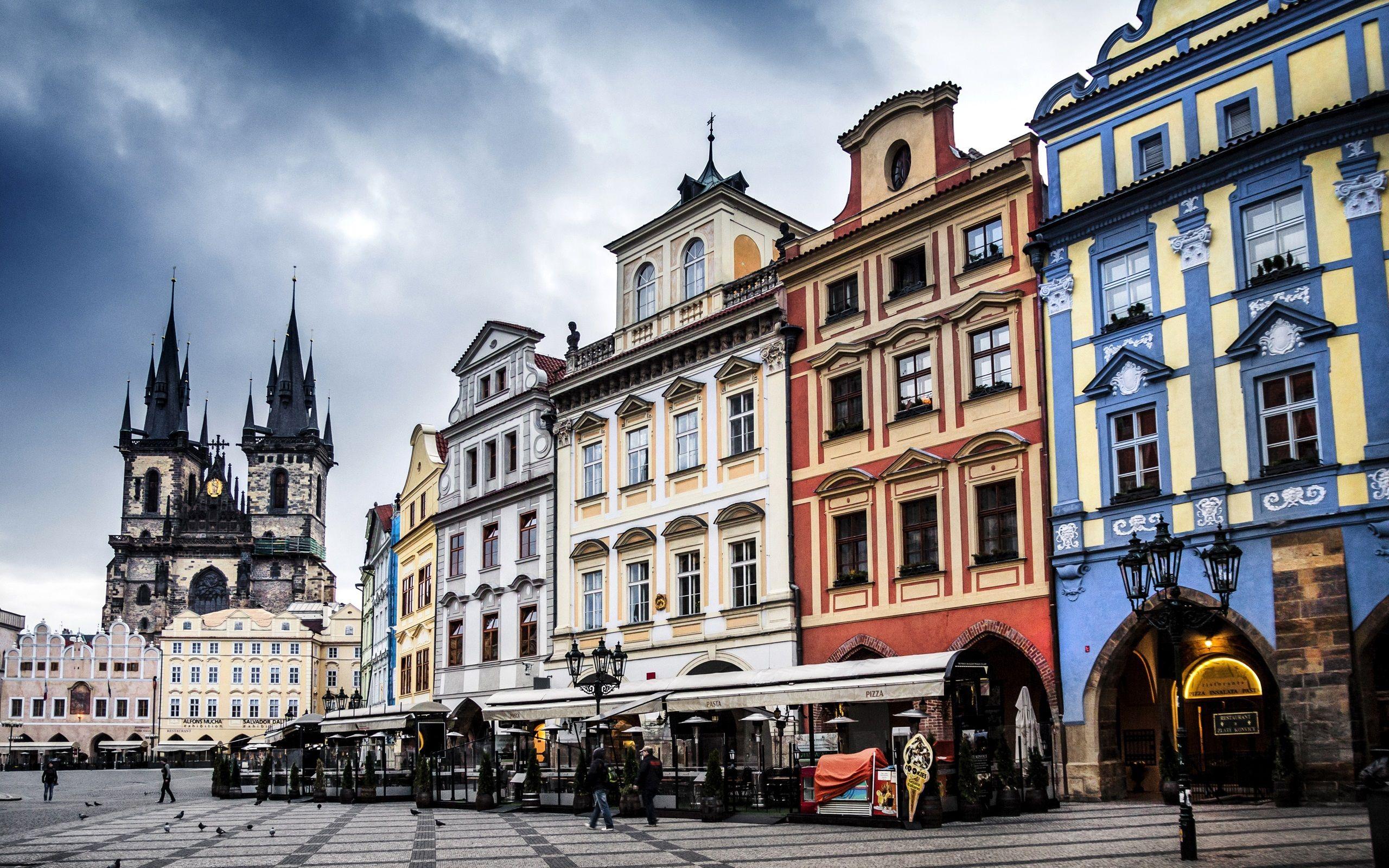 2560x1600 Wallpaper Prague, Czech, the Old Town Square, city, buildings