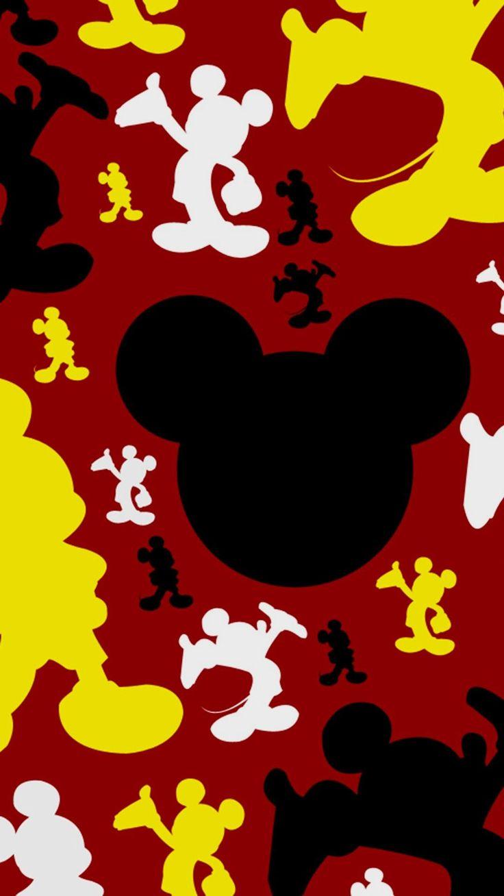 736x1308 Red And Black Mickey Mouse Wallpaper