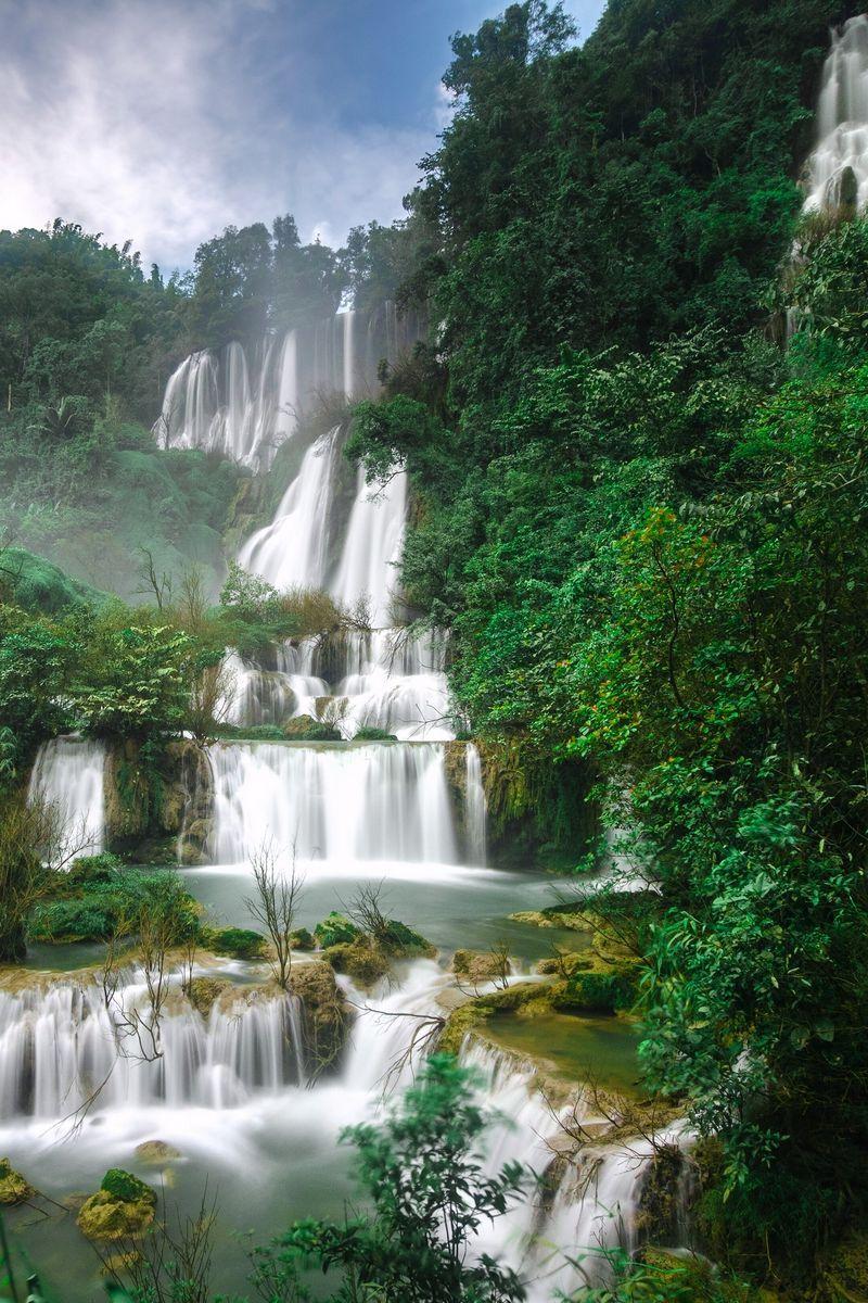 800x1200 Download wallpaper 800x1200 waterfall, tee lo su, thailand