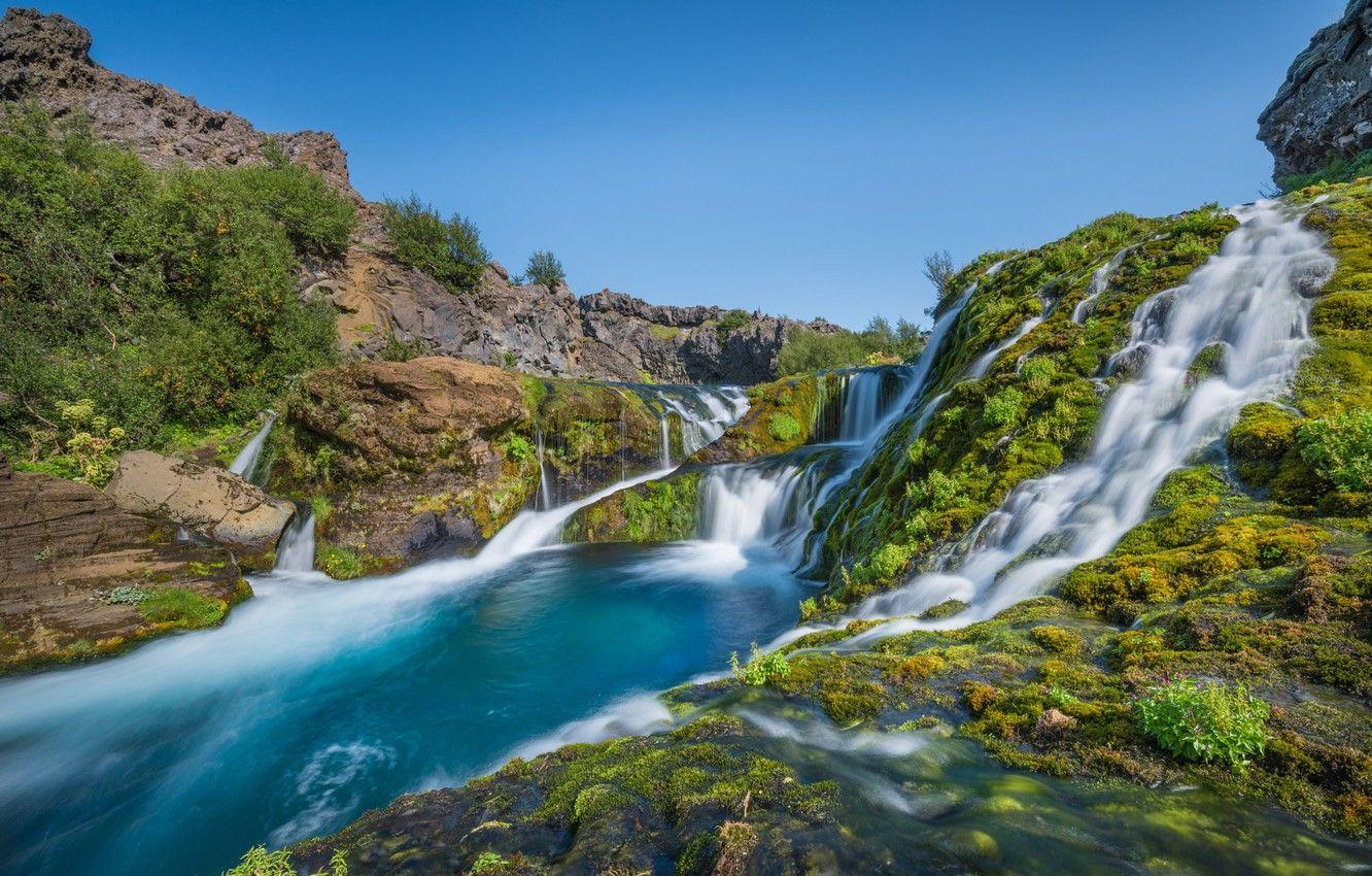 1332x850 Wallpaper river, waterfalls, cascade, Iceland image for desktop