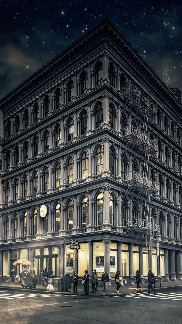 750x1334 Gotham, New York, Manhattan, city, night, street, buildings, USA
